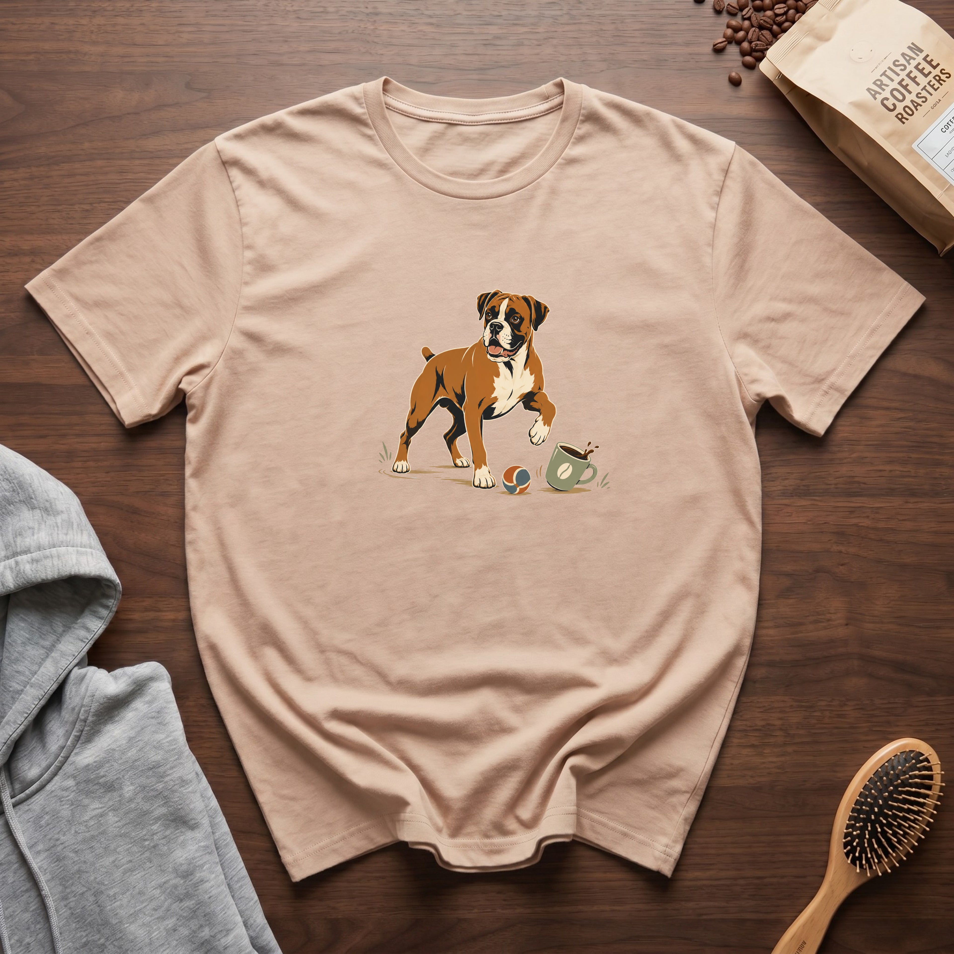 Boxer Bounce Back Brew T-Shirt — Ivory