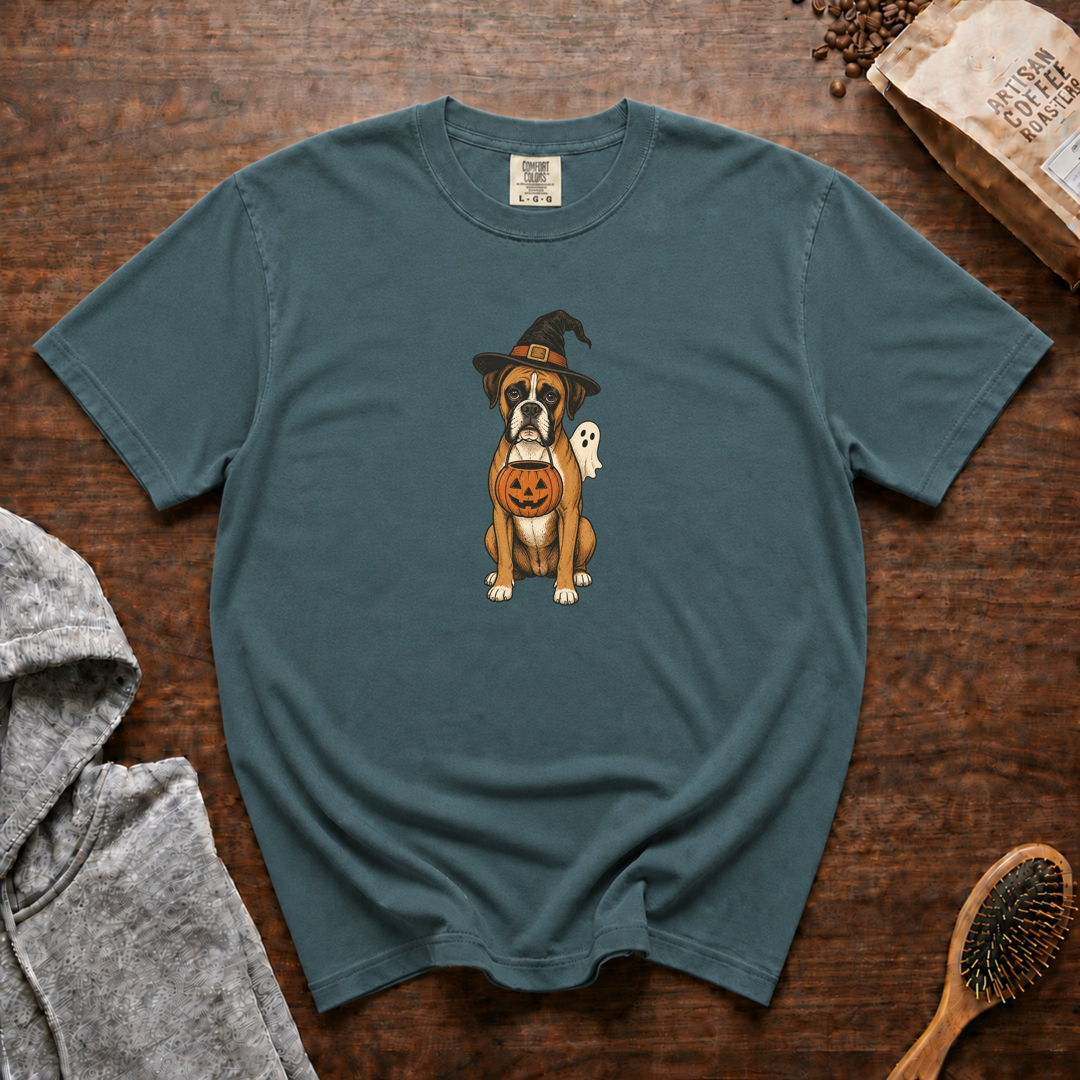 Boxer Halloween T-Shirt — Blue Spruce