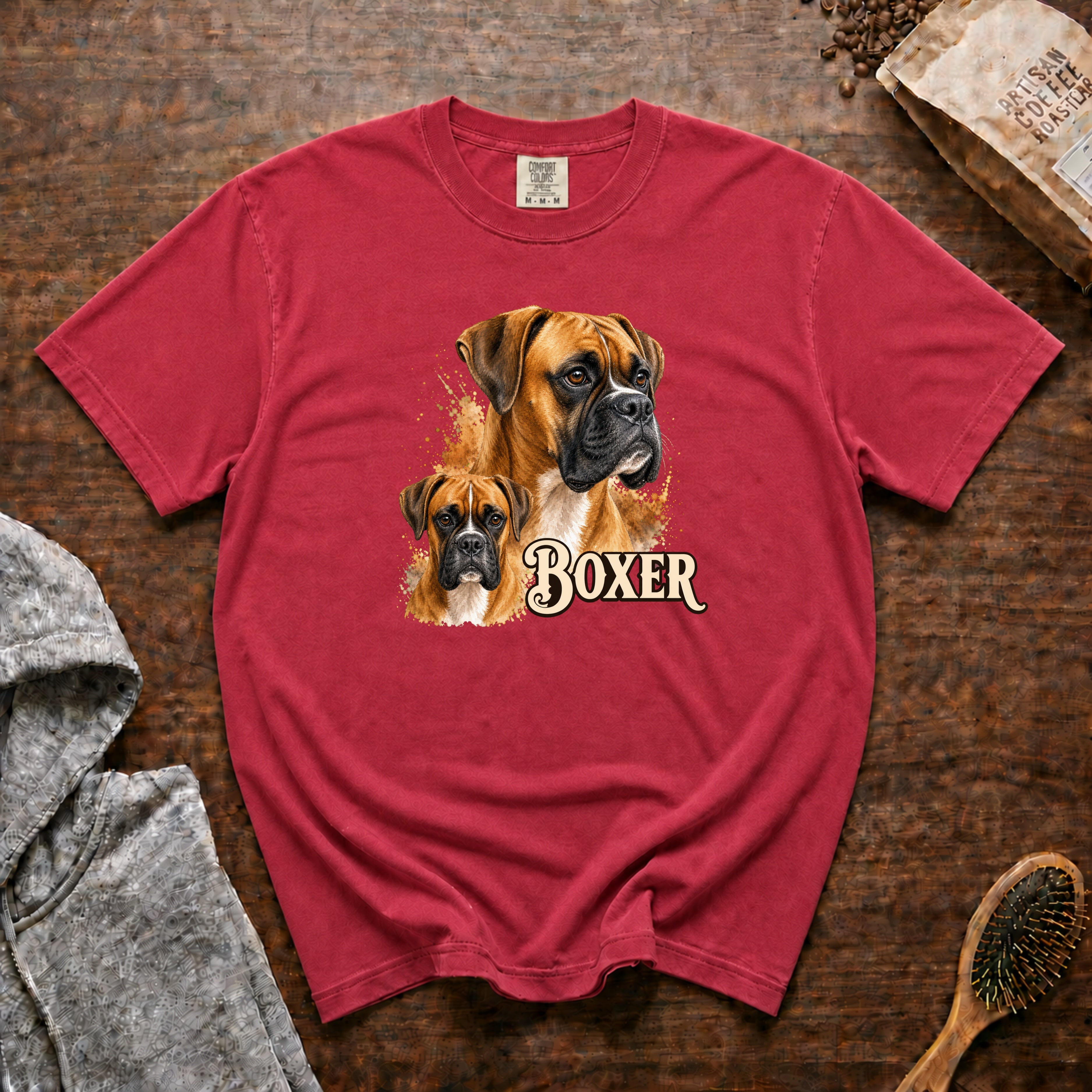 Boxer T-Shirt — Crimson
