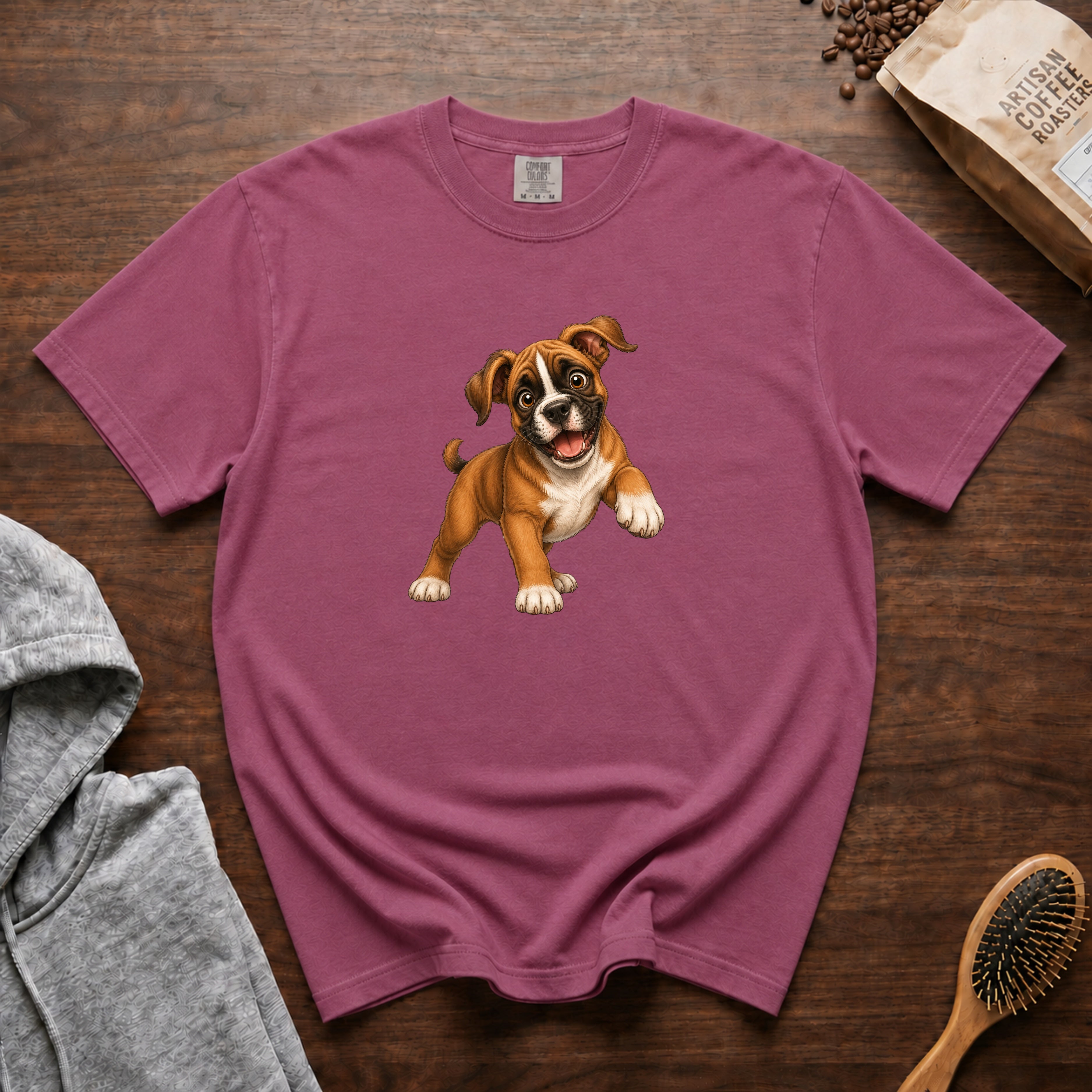 Boxer Wiggle 1 T-Shirt — Berry