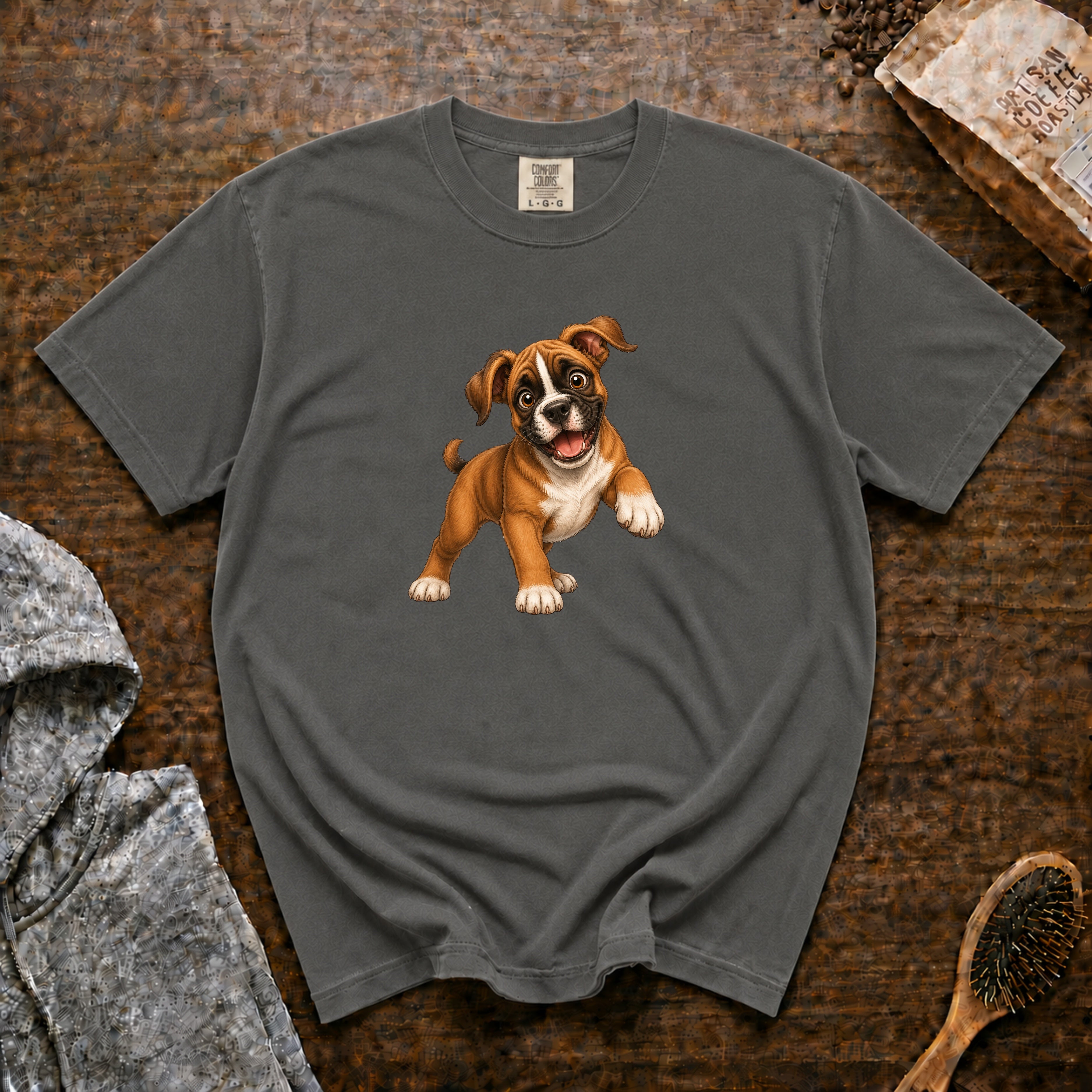 Boxer Wiggle 1 T-Shirt — Pepper