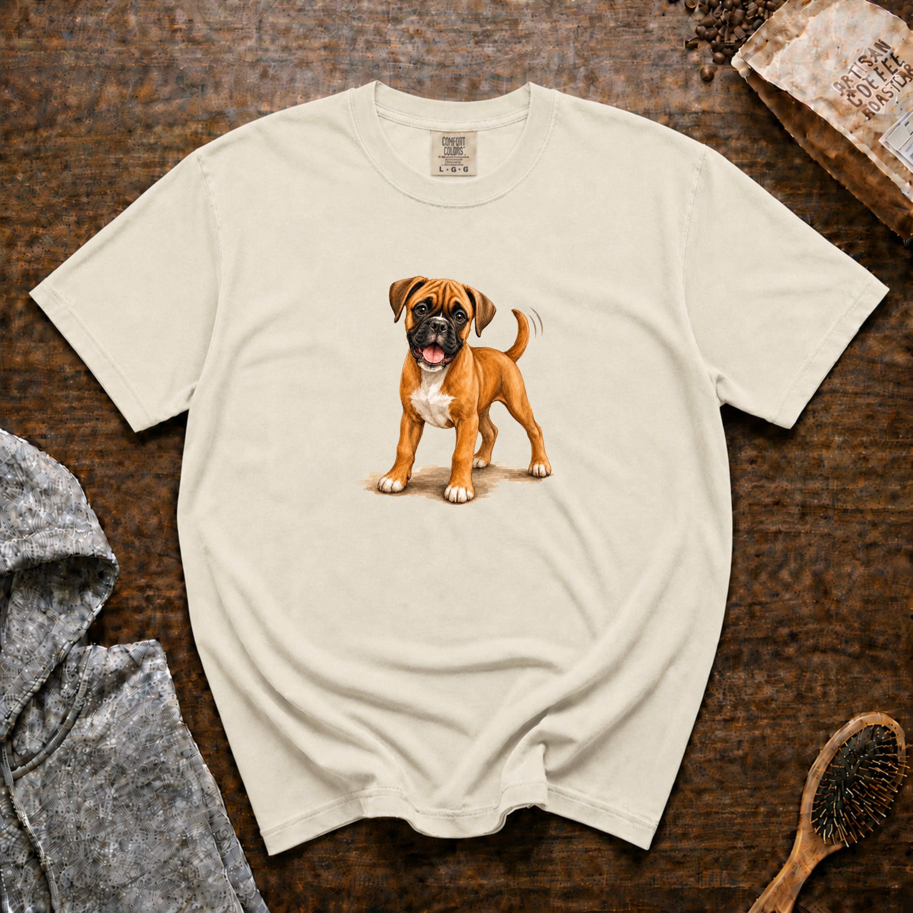 Boxer Wiggle T-Shirt — Ivory