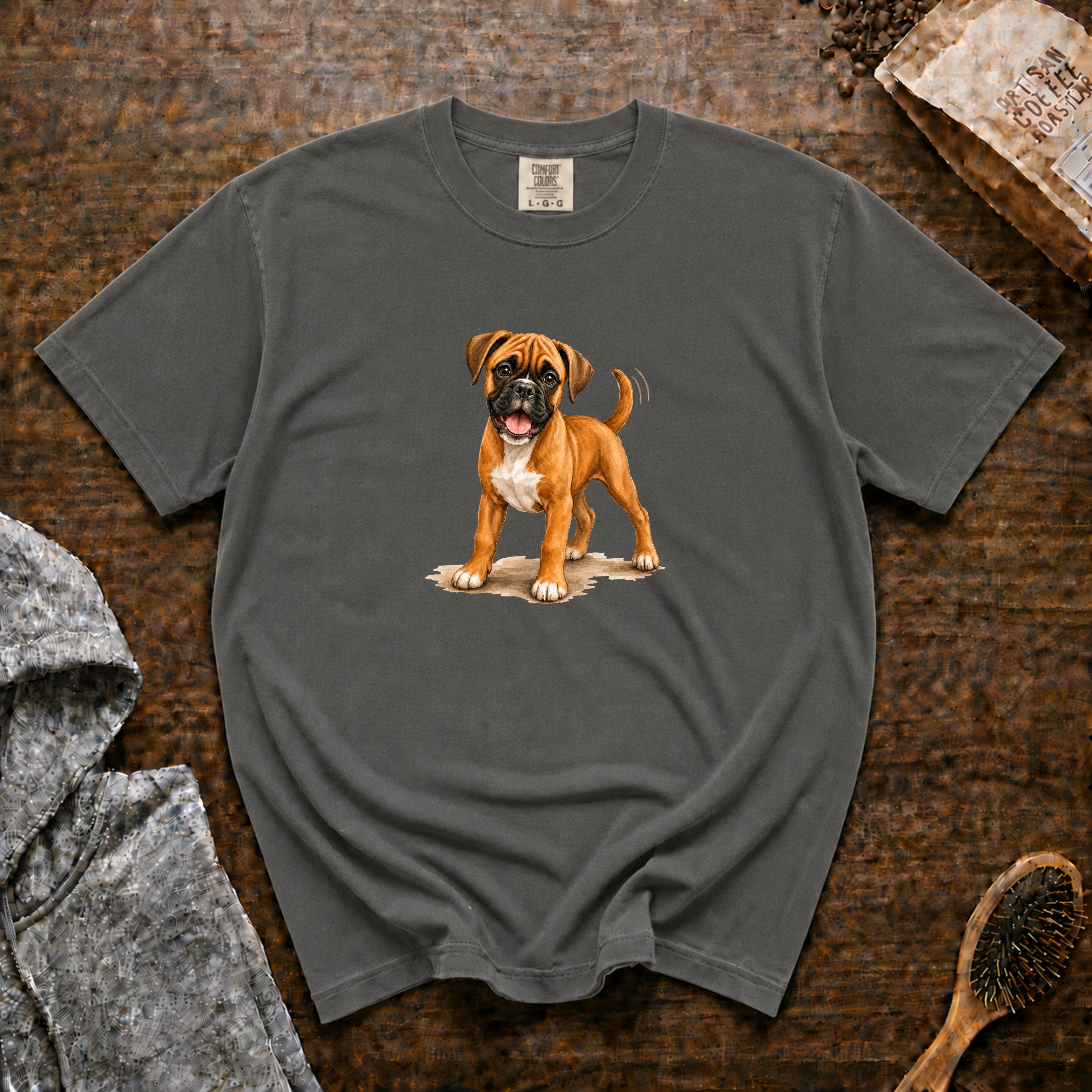 Boxer Wiggle T-Shirt — Pepper
