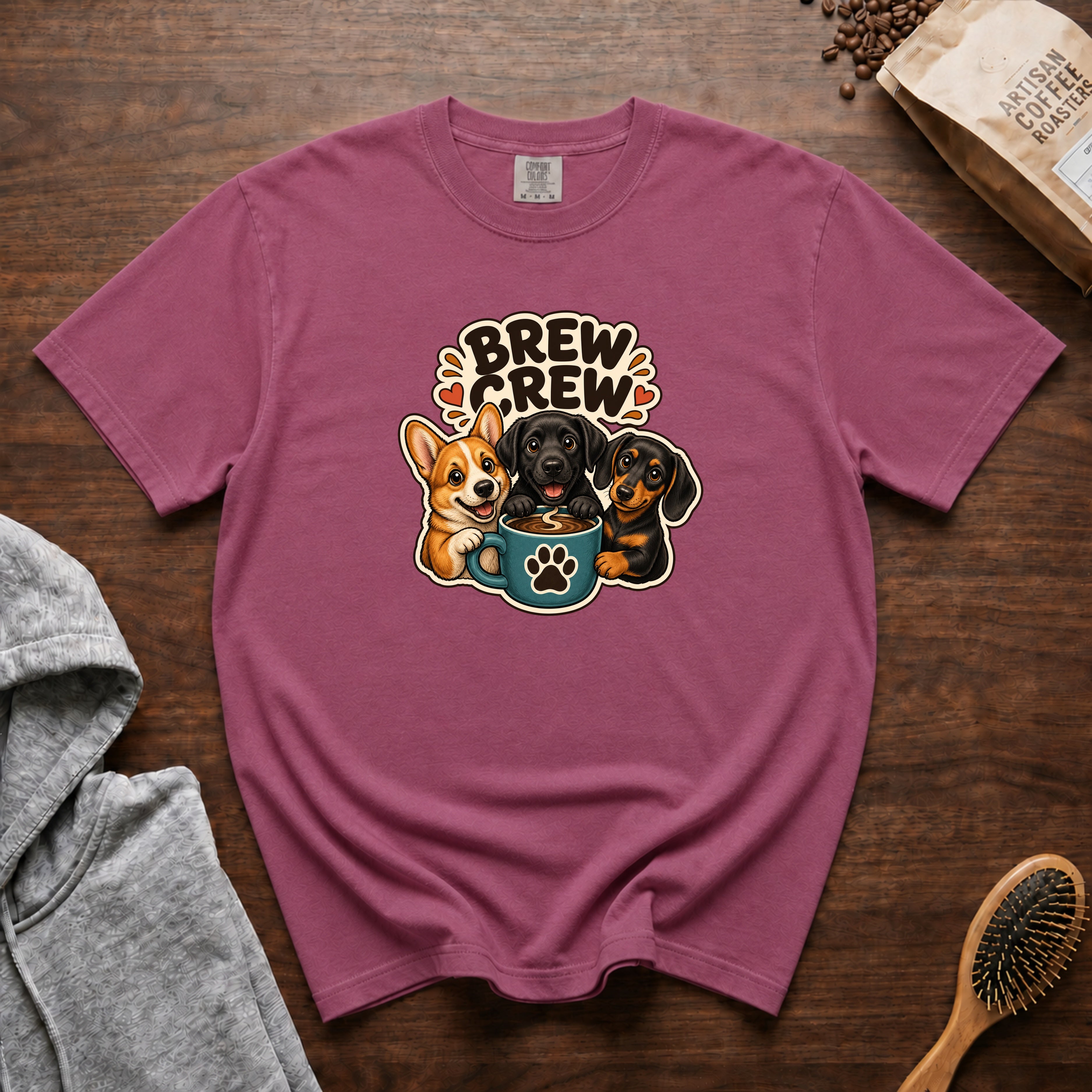 Brew Crew T-Shirt — Berry