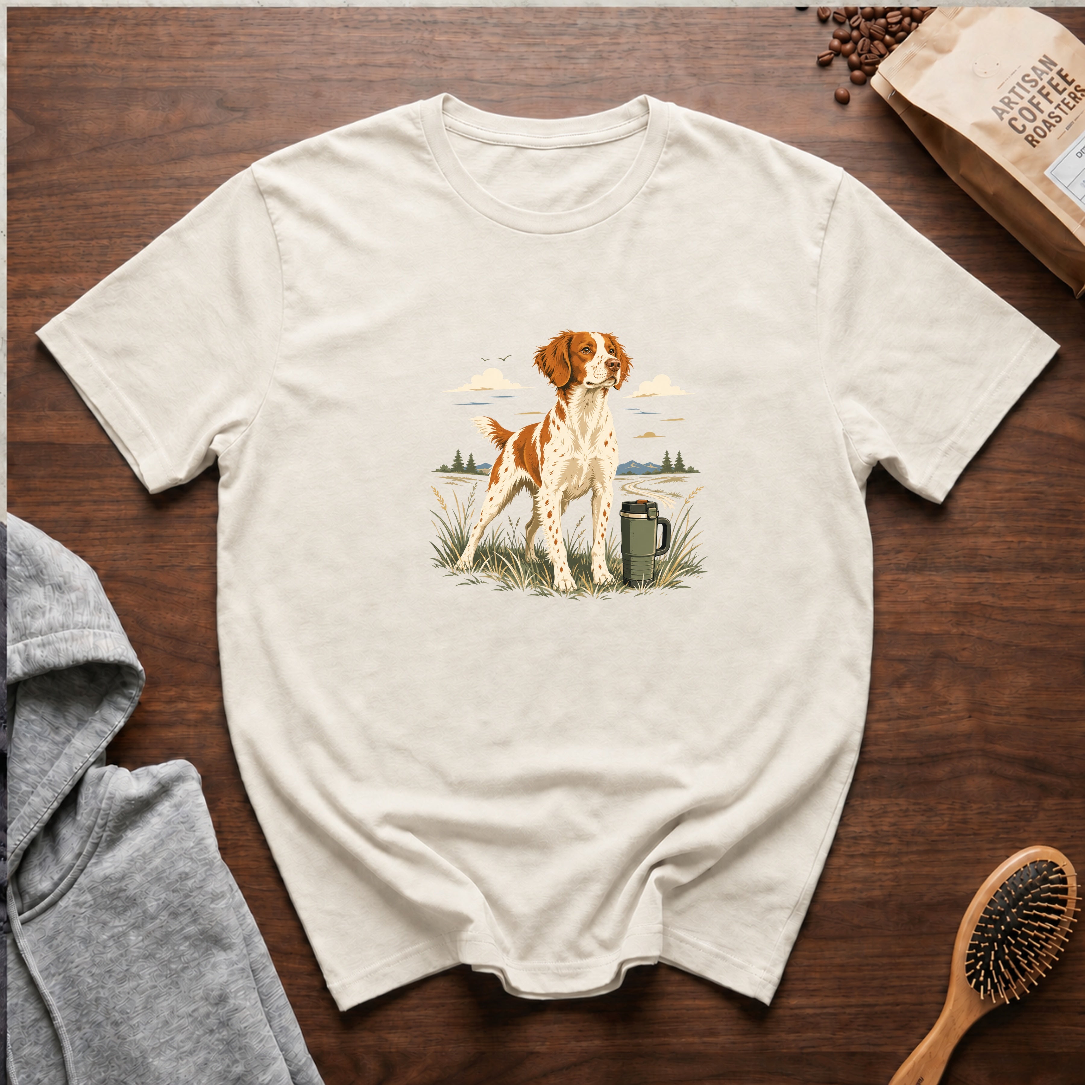 Brittany Field Mug Morning T-Shirt — Ivory