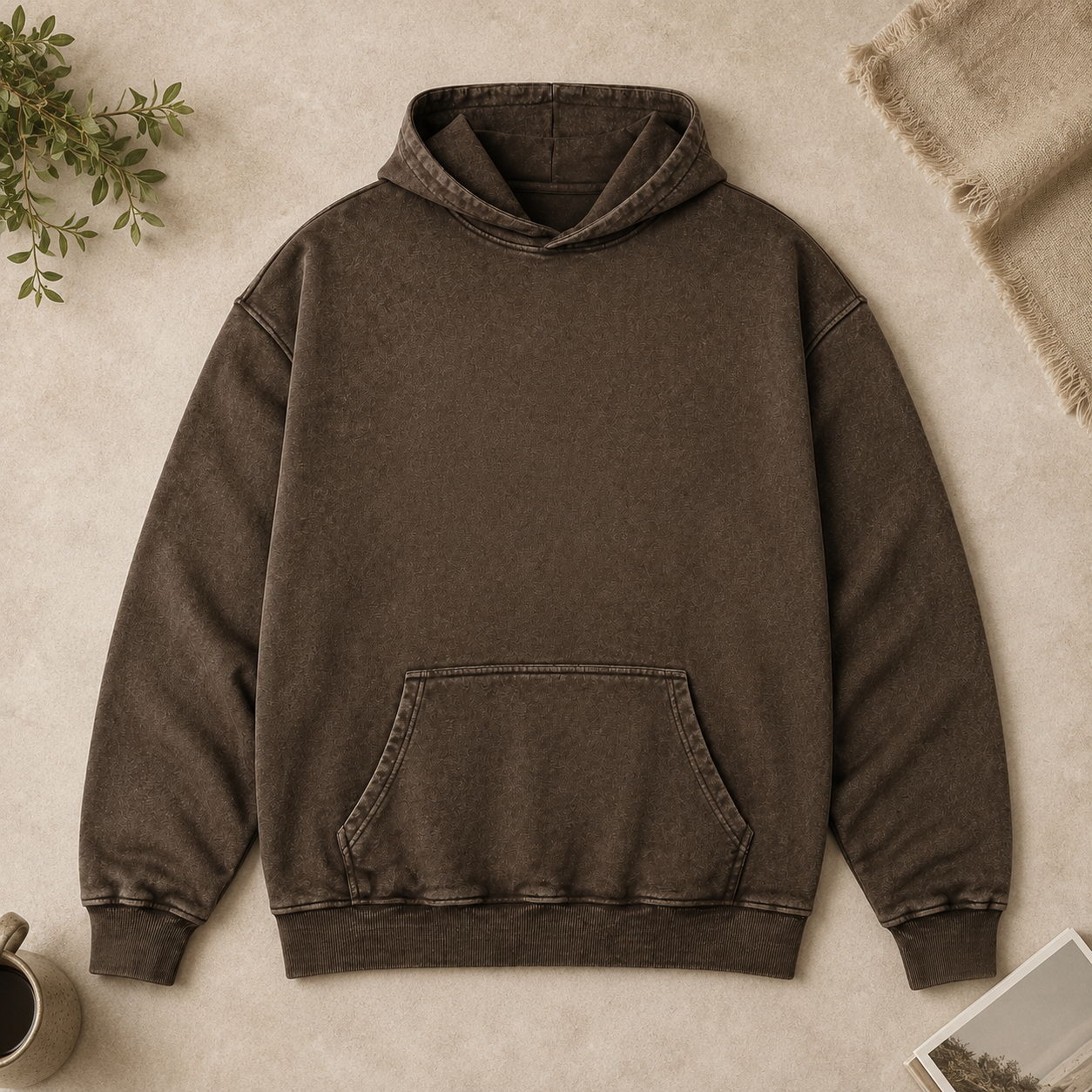 Unisex Super Heavyweight Oversized Faded Hoodie 440GSM