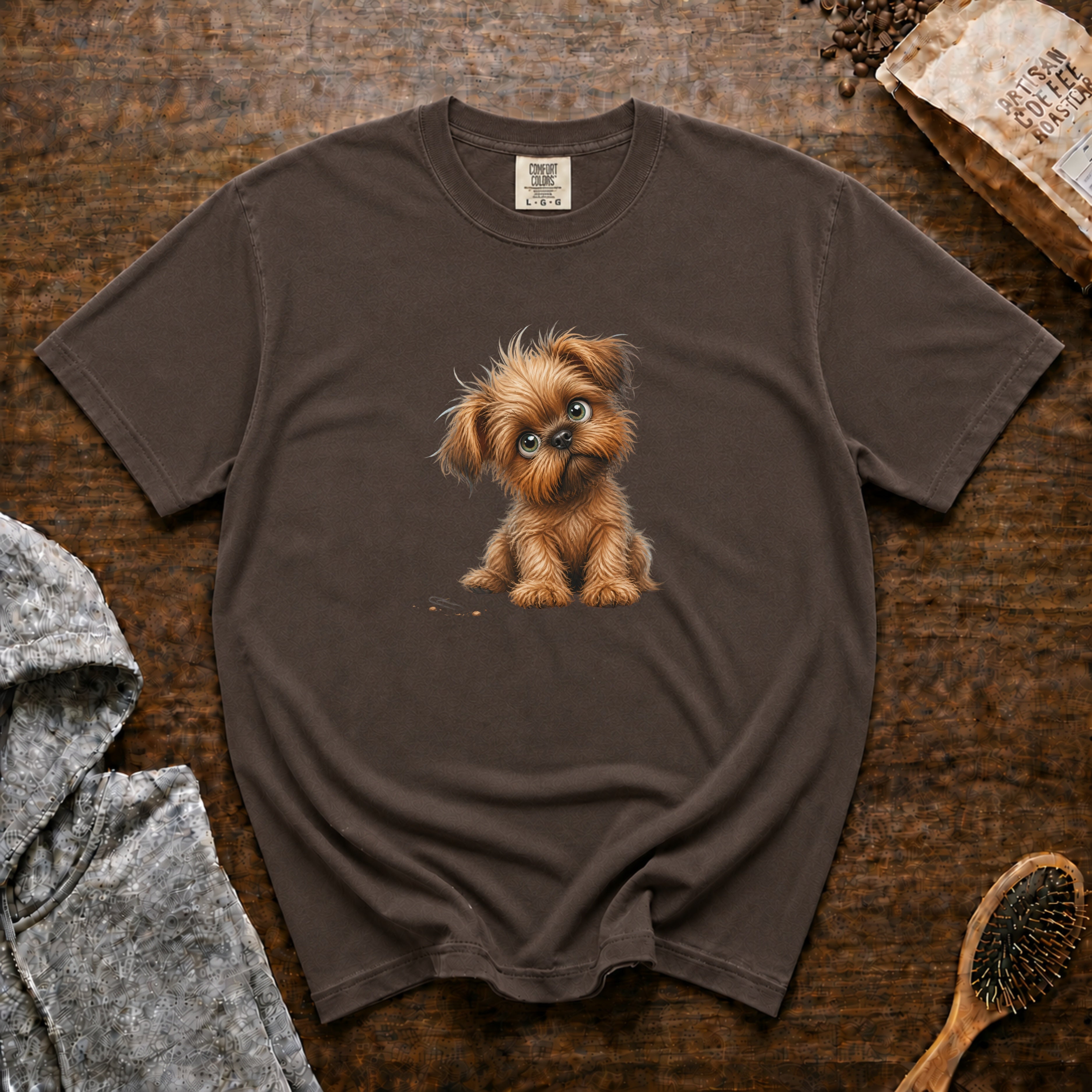 Brussels Griffon Mischief T-Shirt — Espresso