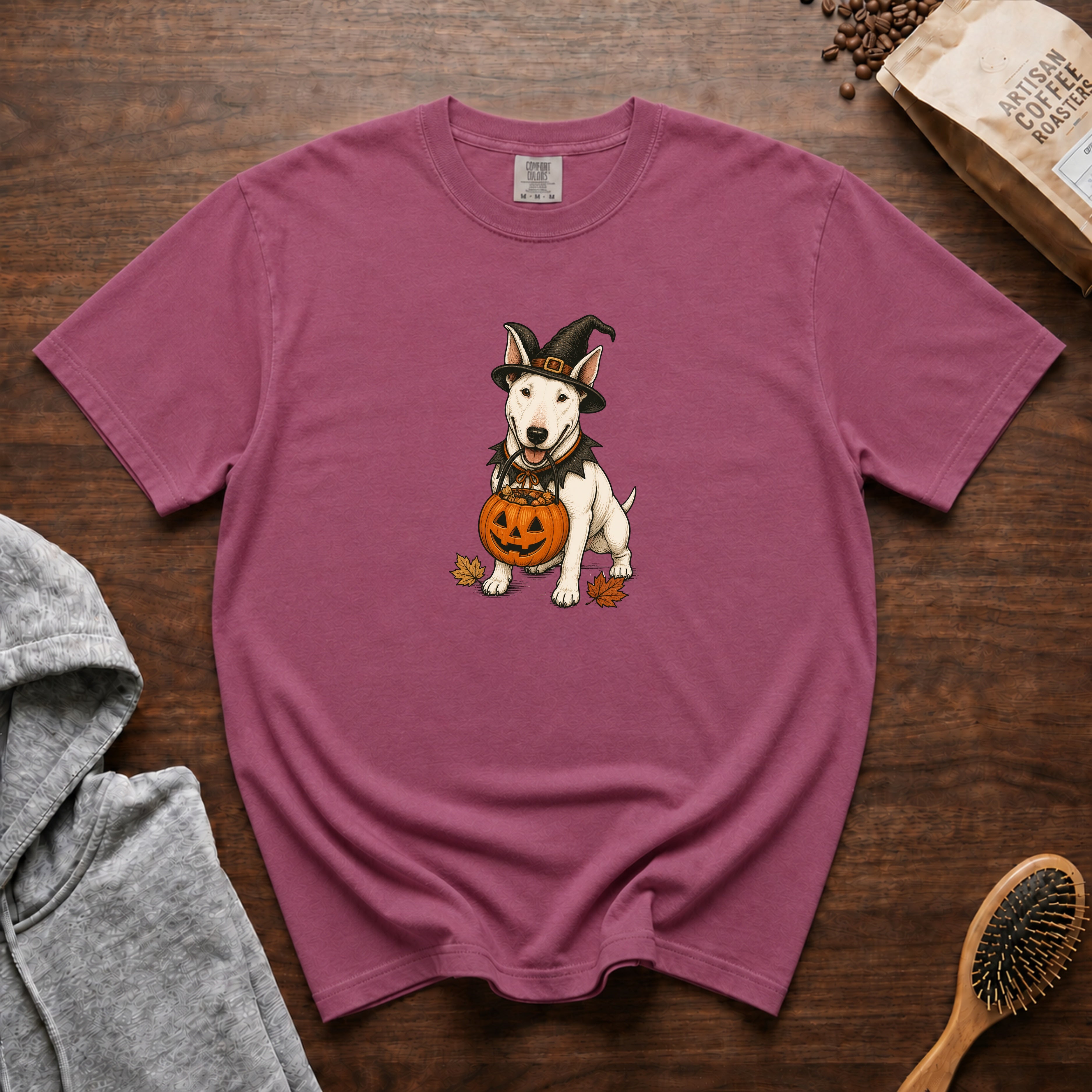 Bull Terrier Halloween T-Shirt — Berry