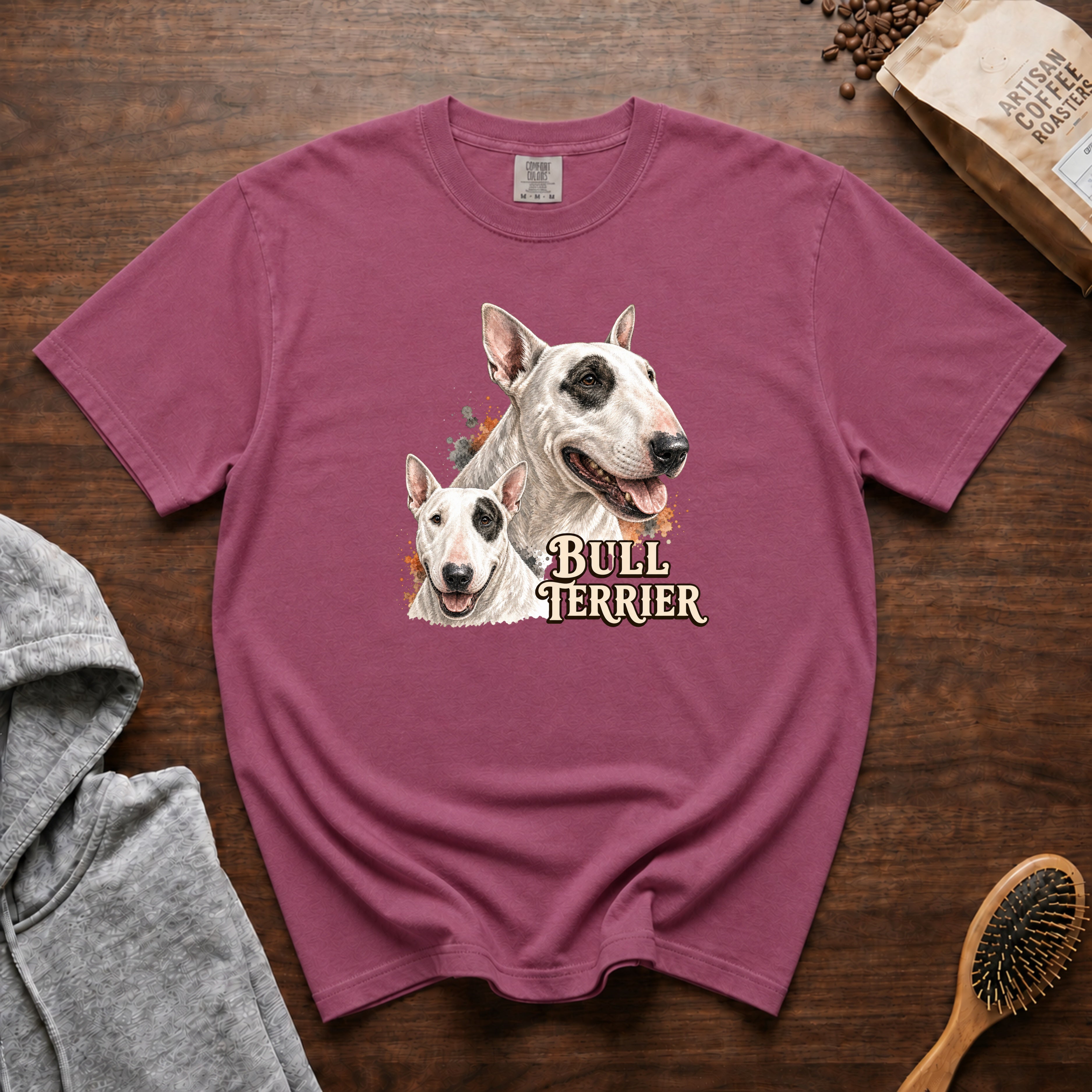 Bull Terrier T-Shirt — Berry