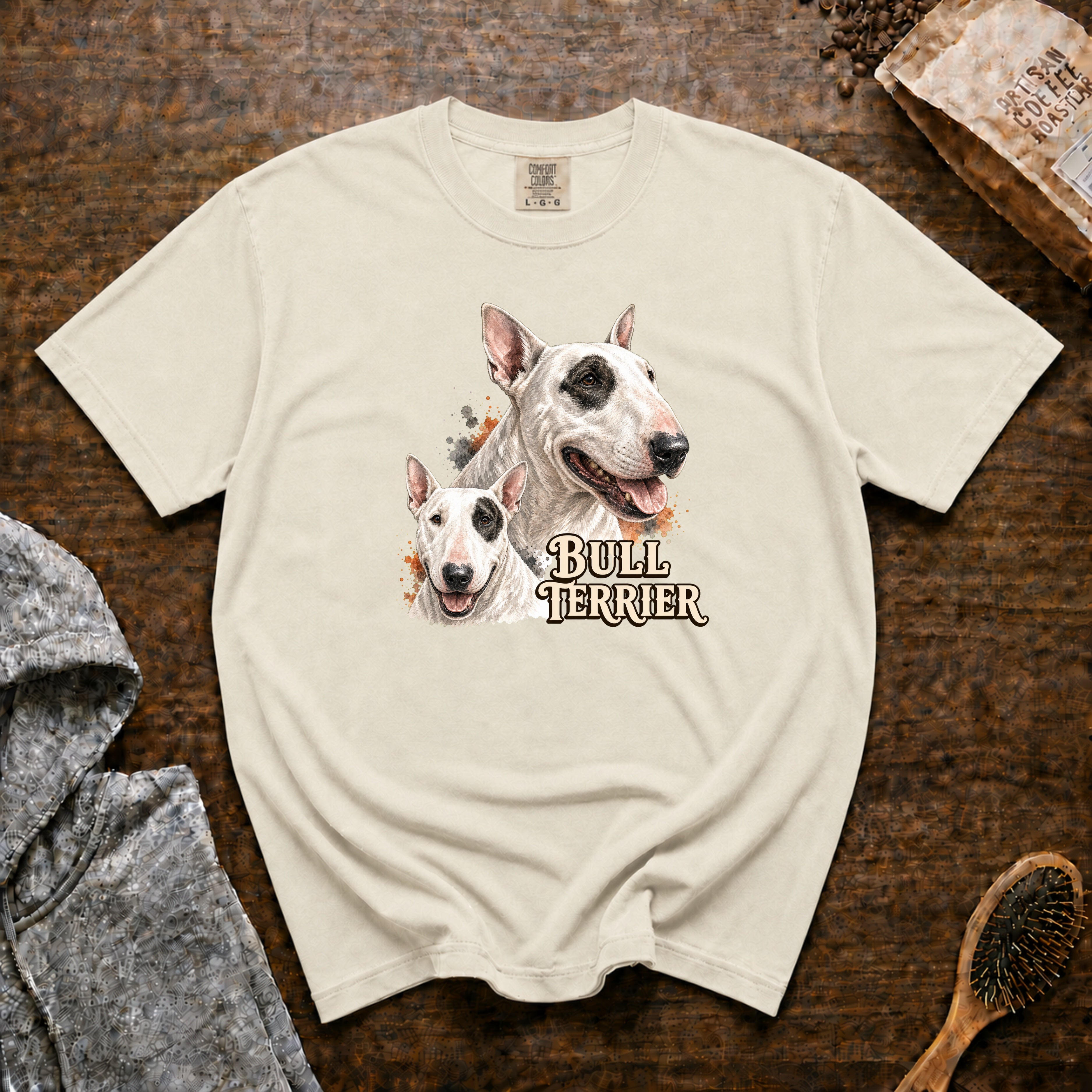 Bull Terrier T-Shirt — Ivory