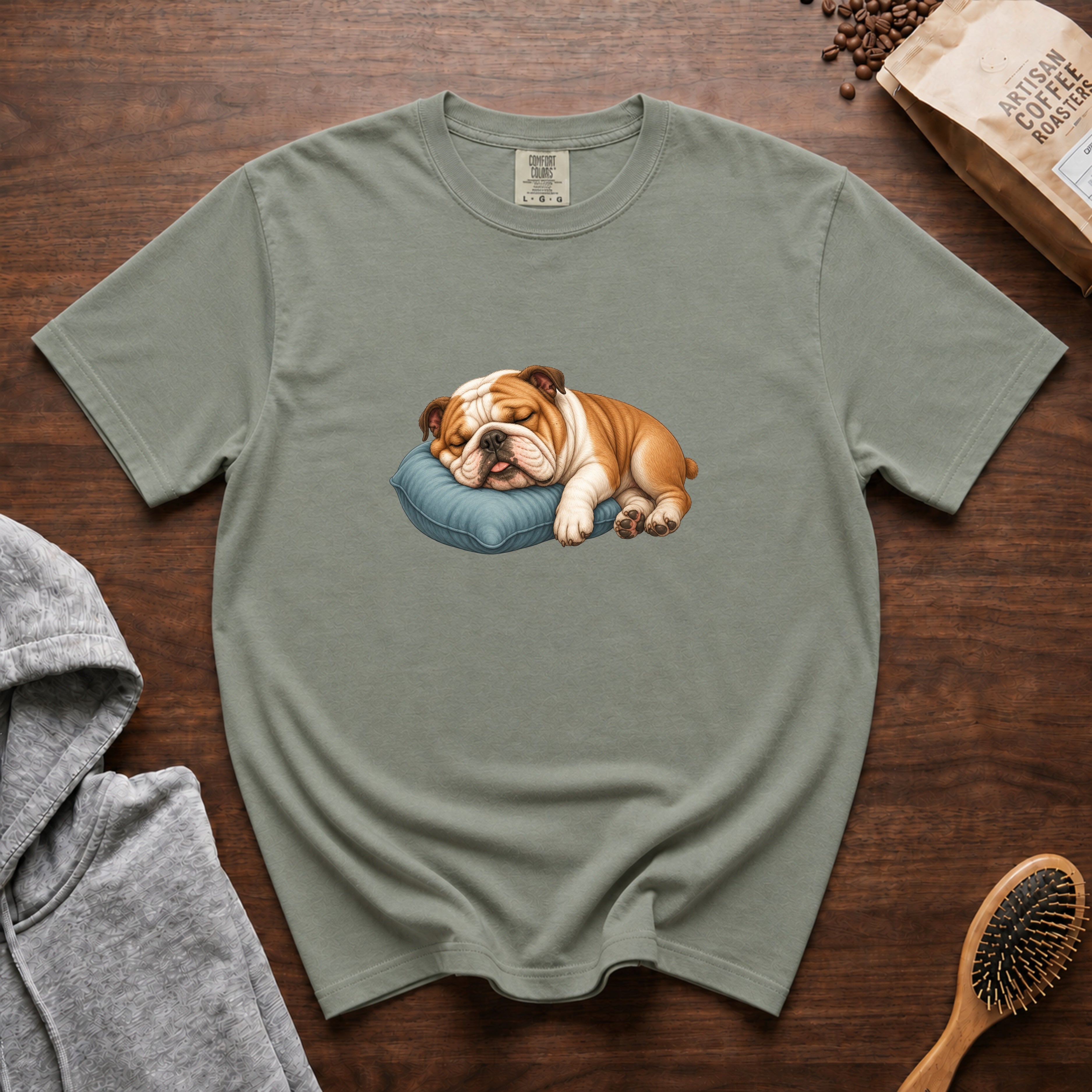 Bulldog Nap Time T-Shirt — Bay