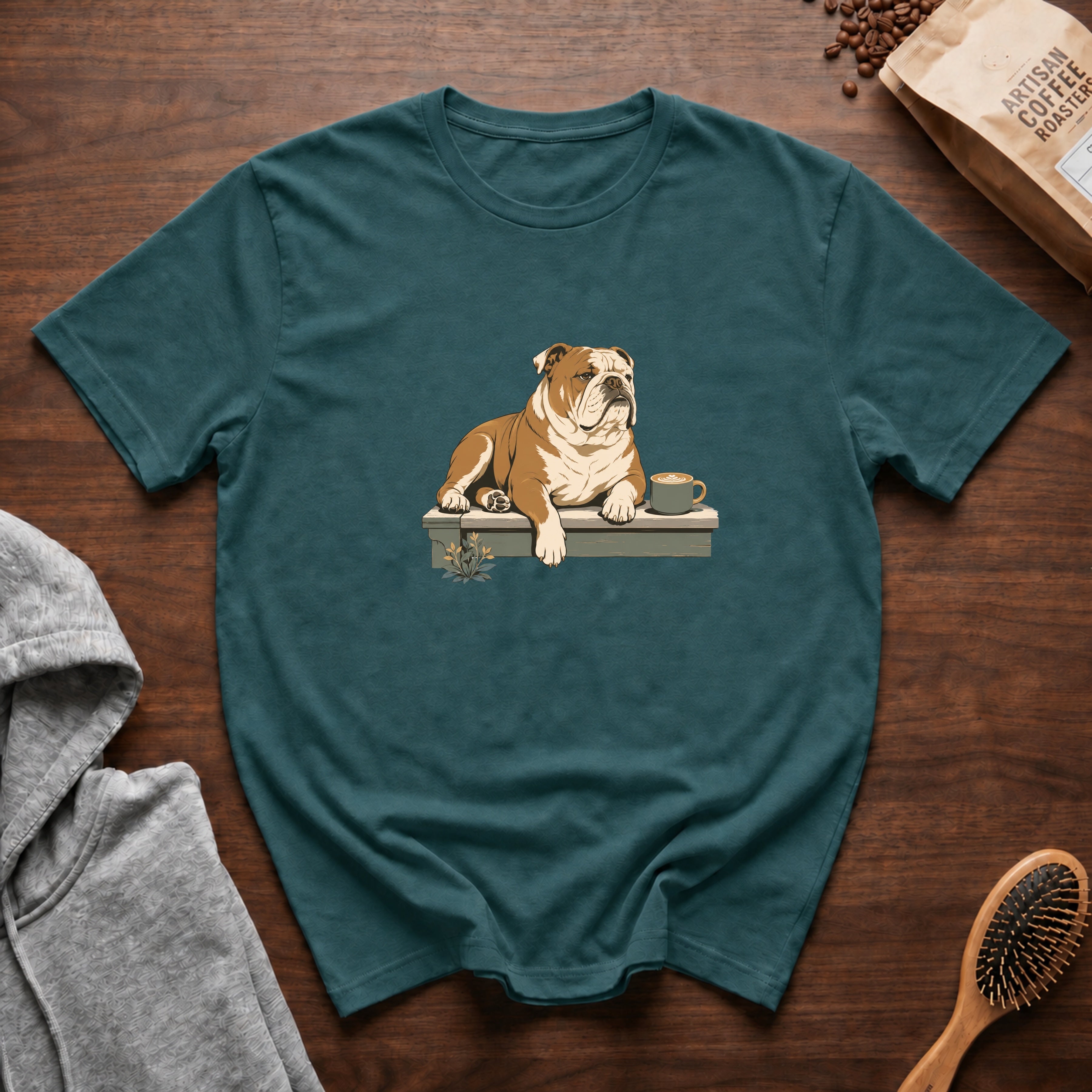 Bulldog Slow Sip House Roast T-Shirt | Bulldog Coffee Tee