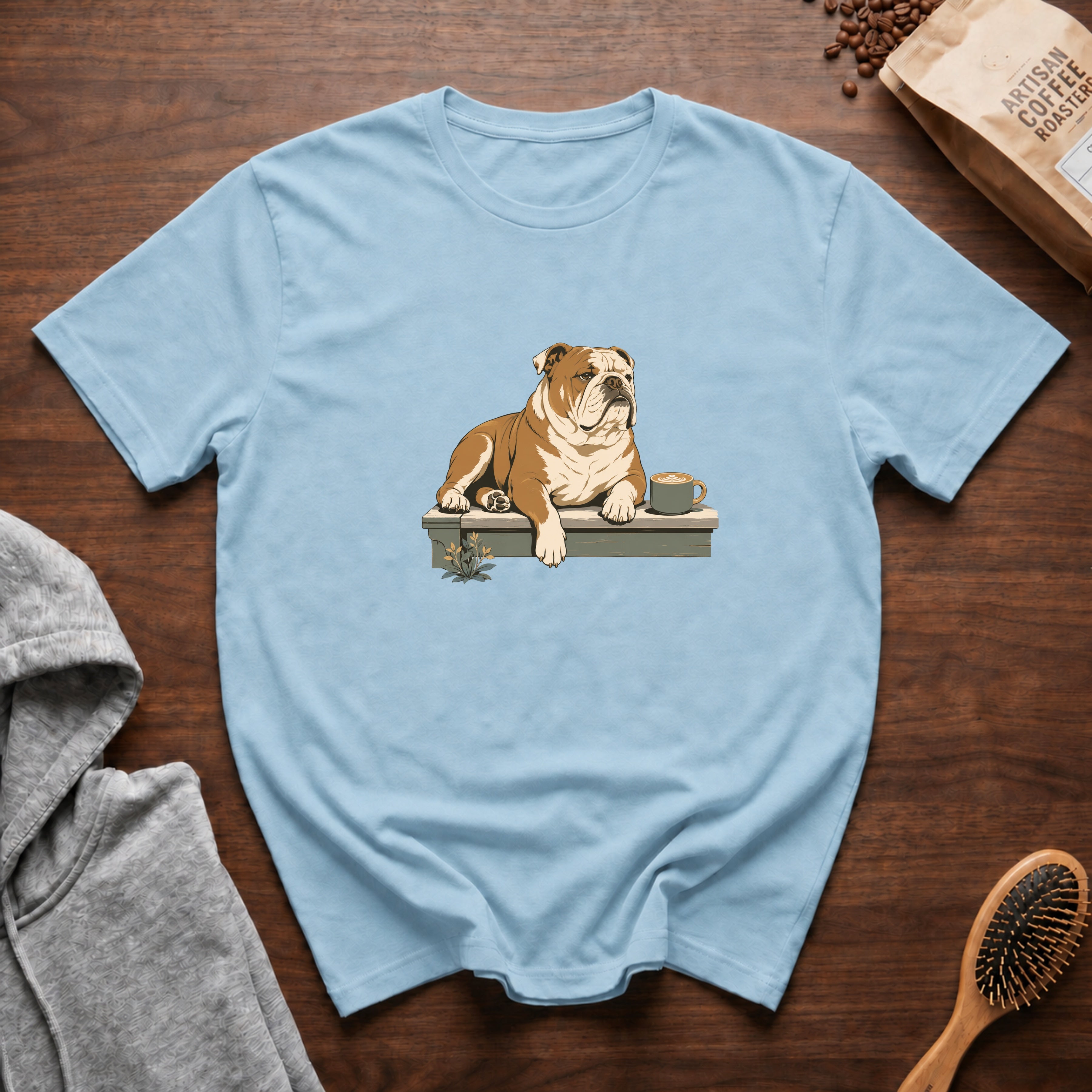 Bulldog Slow Sip House Roast T-Shirt | Bulldog Coffee Tee