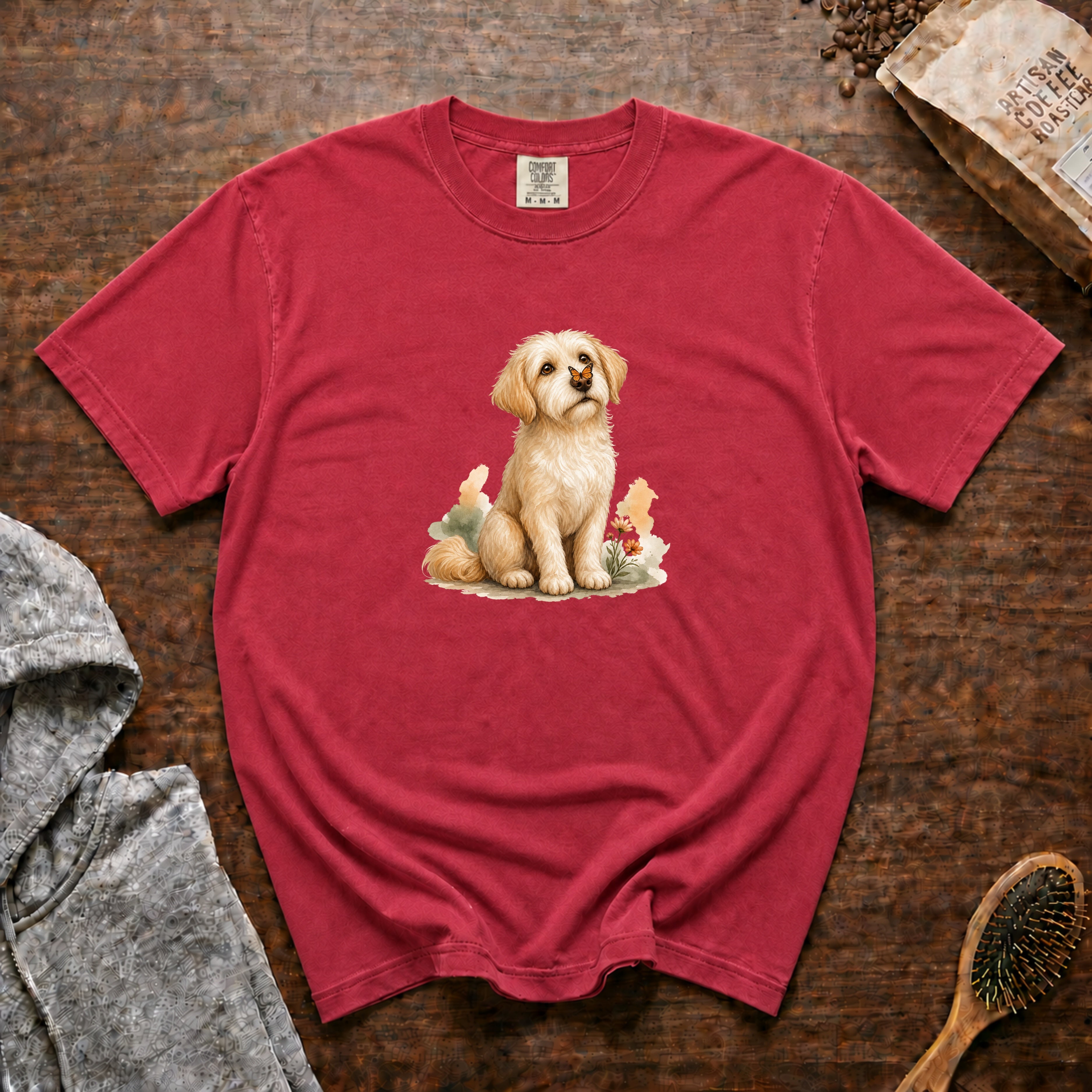 Butterfly Nose T-Shirt — Crimson