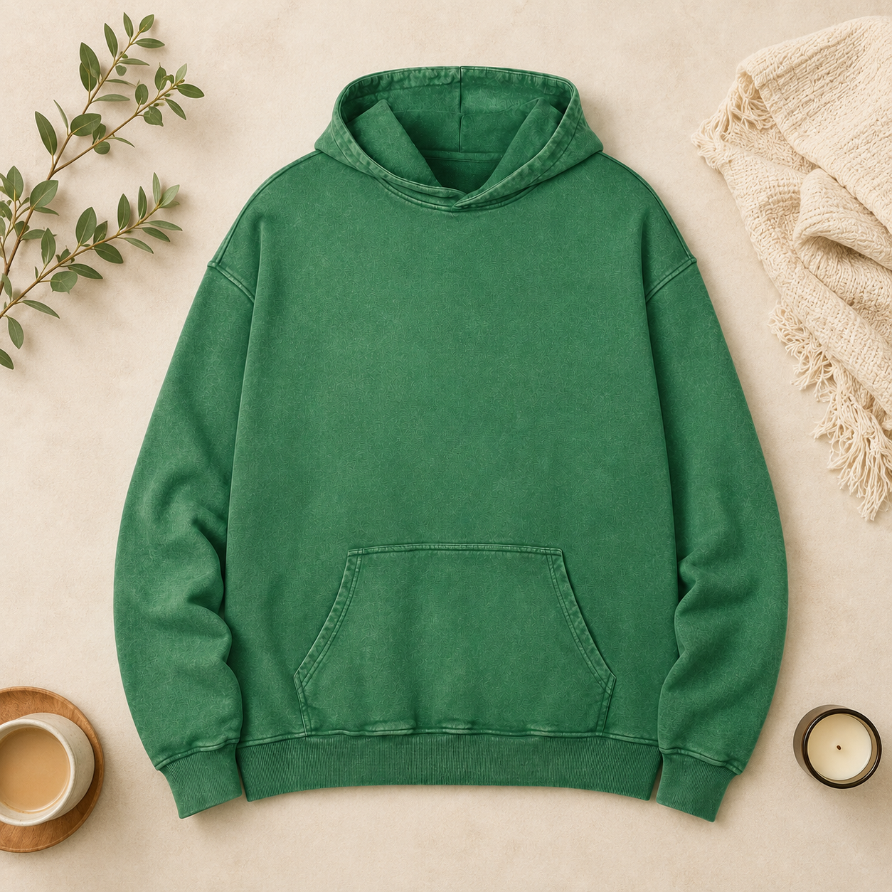 Unisex Super Heavyweight Oversized Faded Hoodie 440GSM