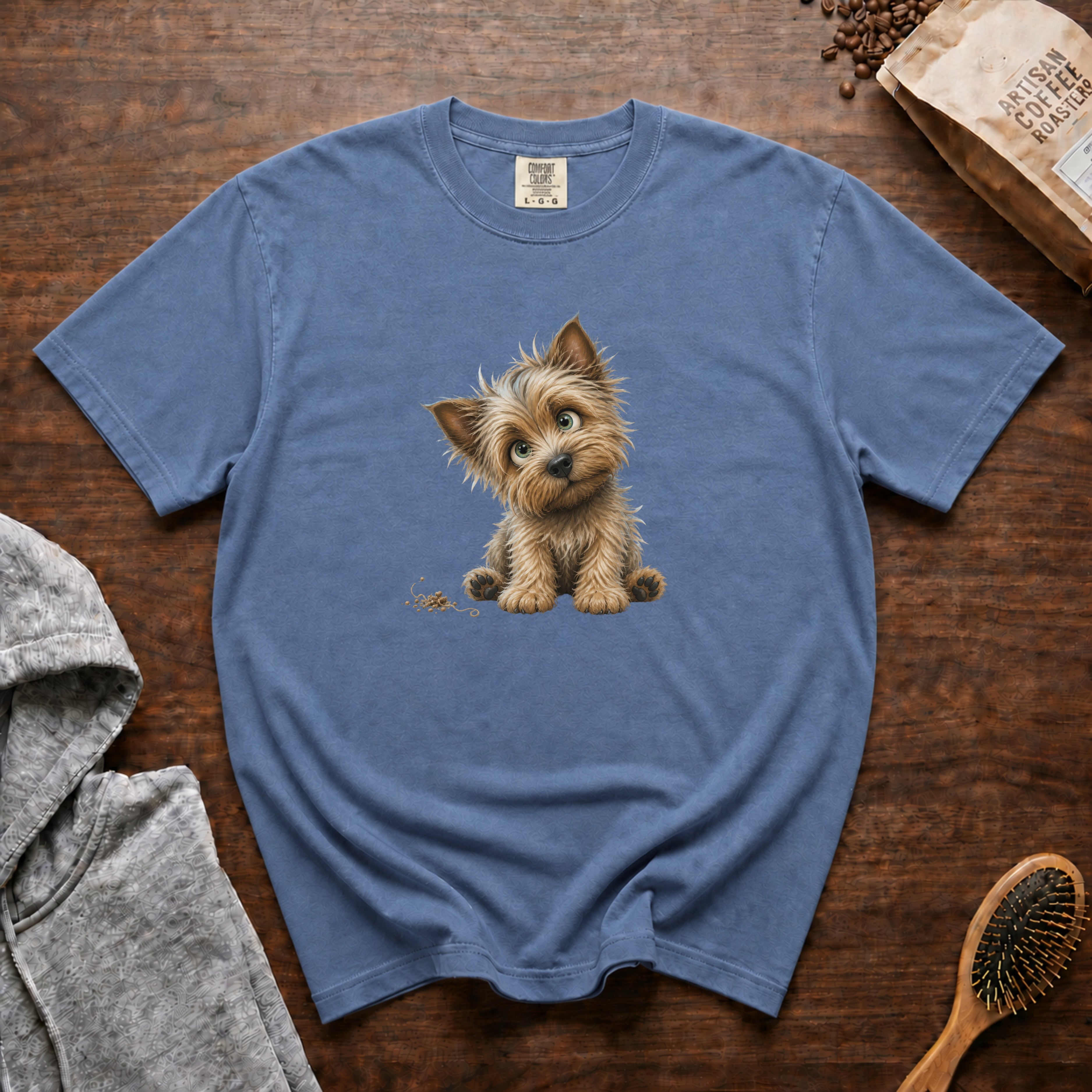 Cairn Terrier Curiosity T-Shirt — Blue Jean