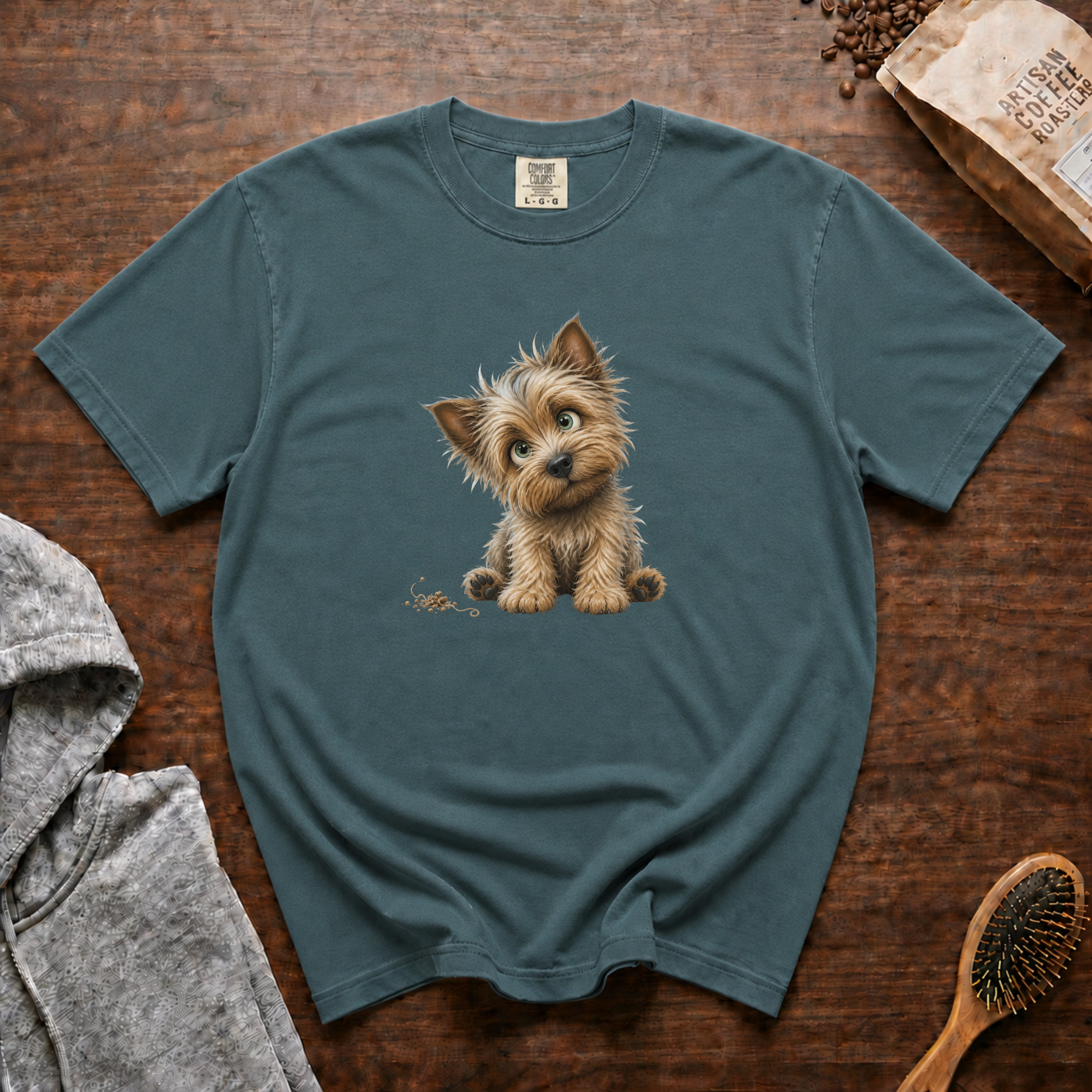 Cairn Terrier Curiosity T-Shirt — Blue Spruce