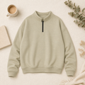 Unisex Heavyweight Regular Fit Half-Zip Brushed Fleece Sweatshirt 380GSM