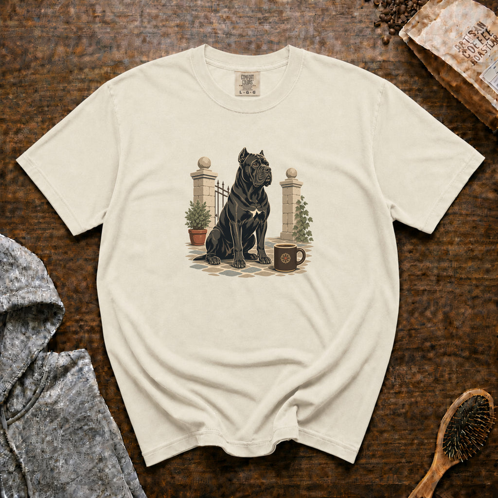 Cane Corso Courtyard Dark Roast 1 T-Shirt — Ivory