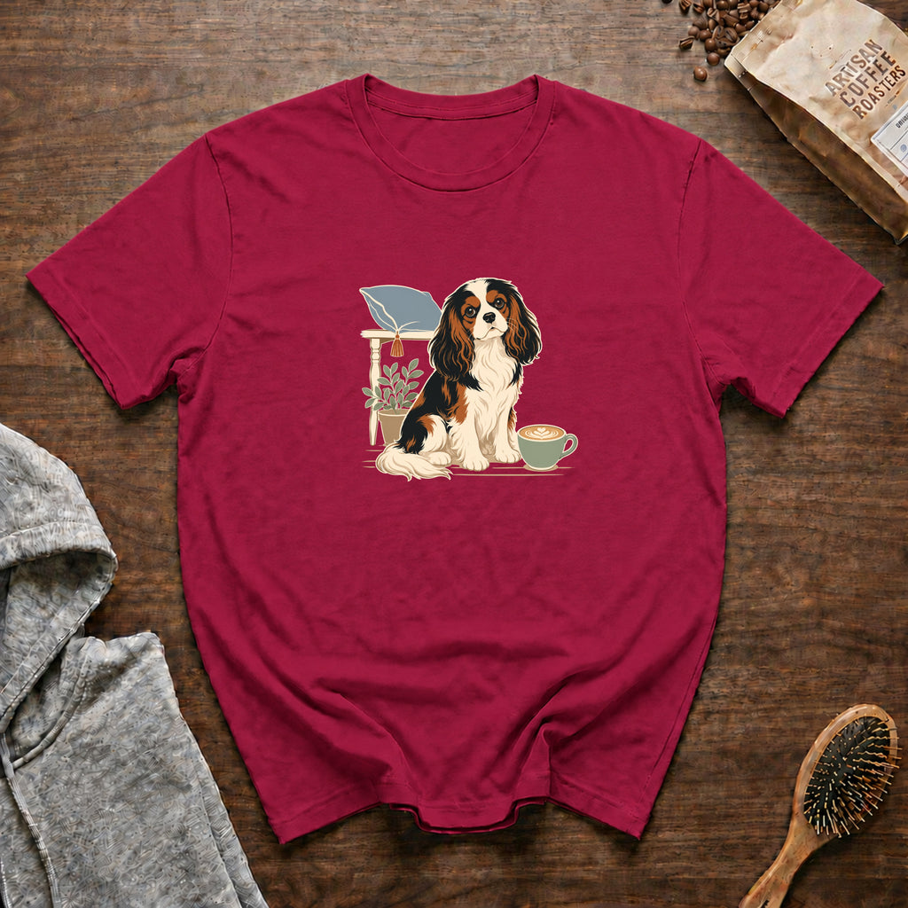Cane Corso Courtyard Dark Roast T-Shirt — Crimson