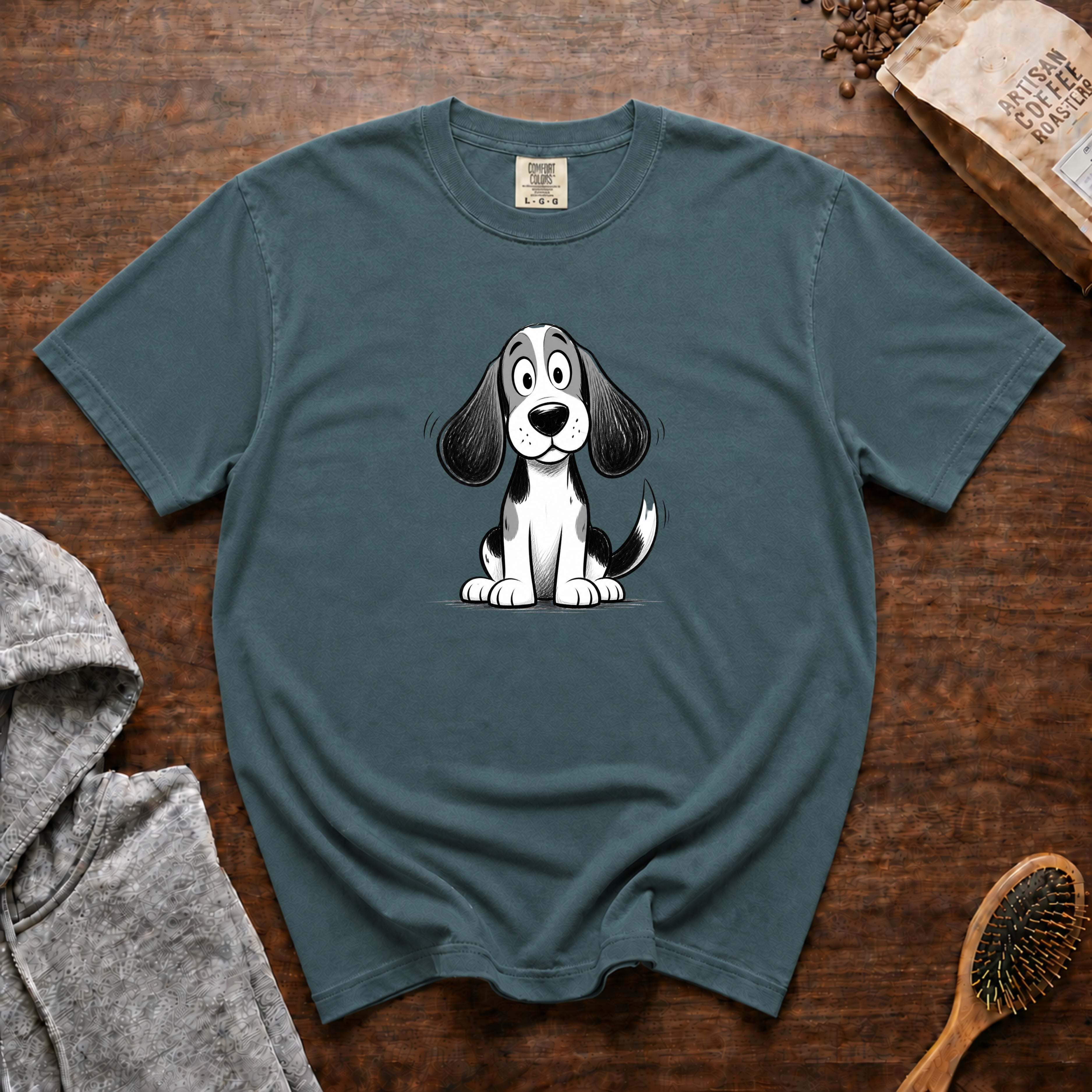 Cartoon Beagle T-Shirt — Blue Spruce