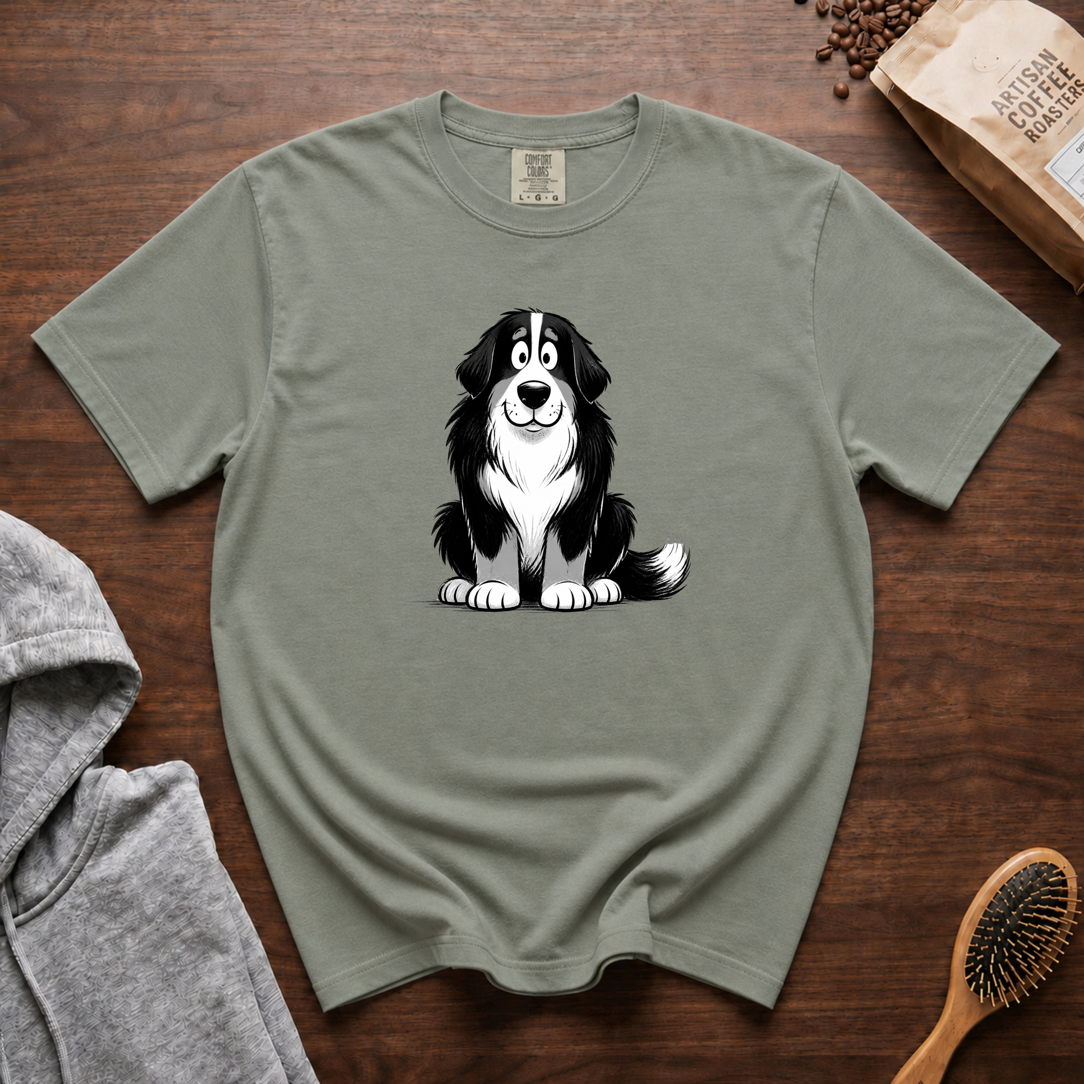 Cartoon Bernese Mountain Dog T-Shirt — Bay