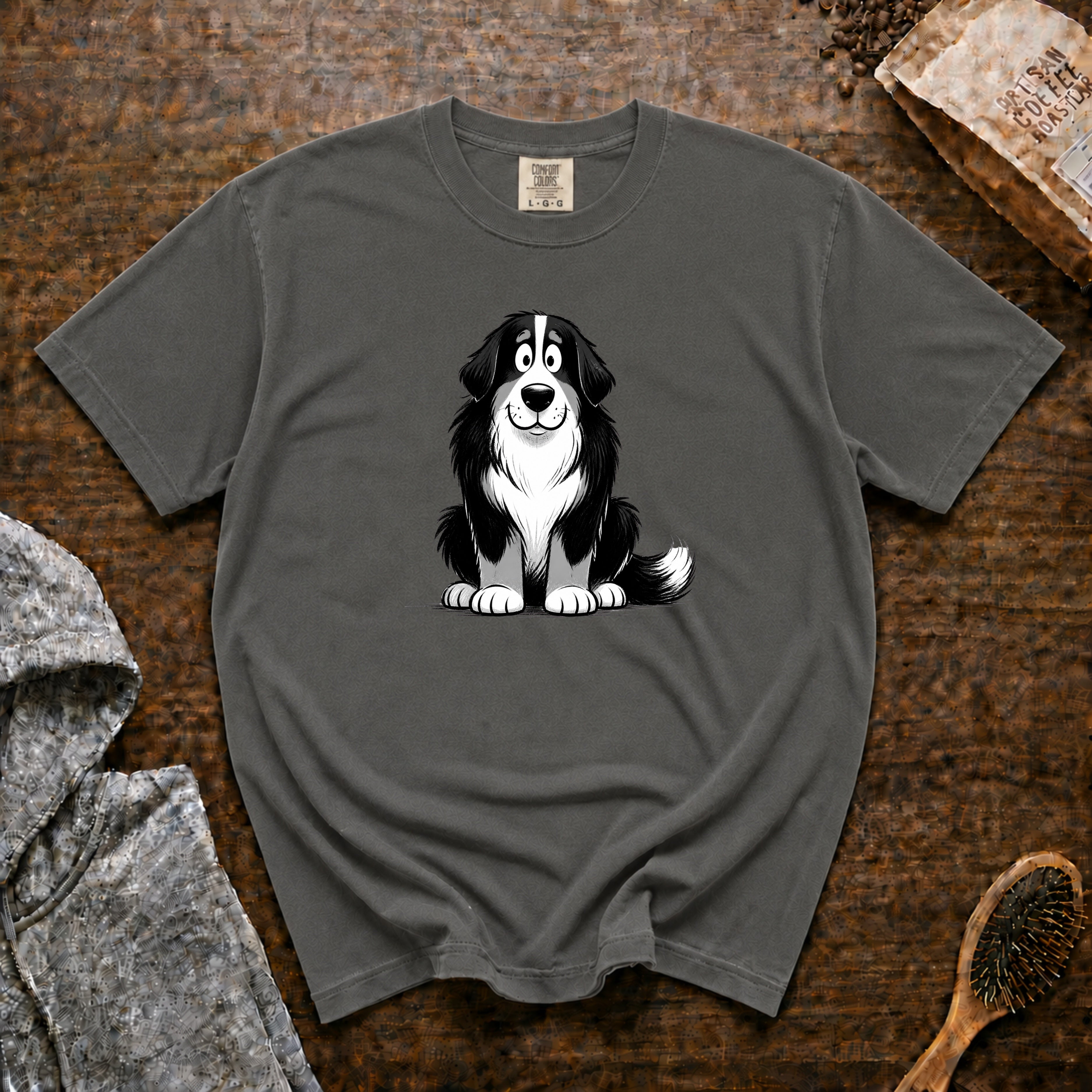 Cartoon Bernese Mountain Dog T-Shirt — Pepper