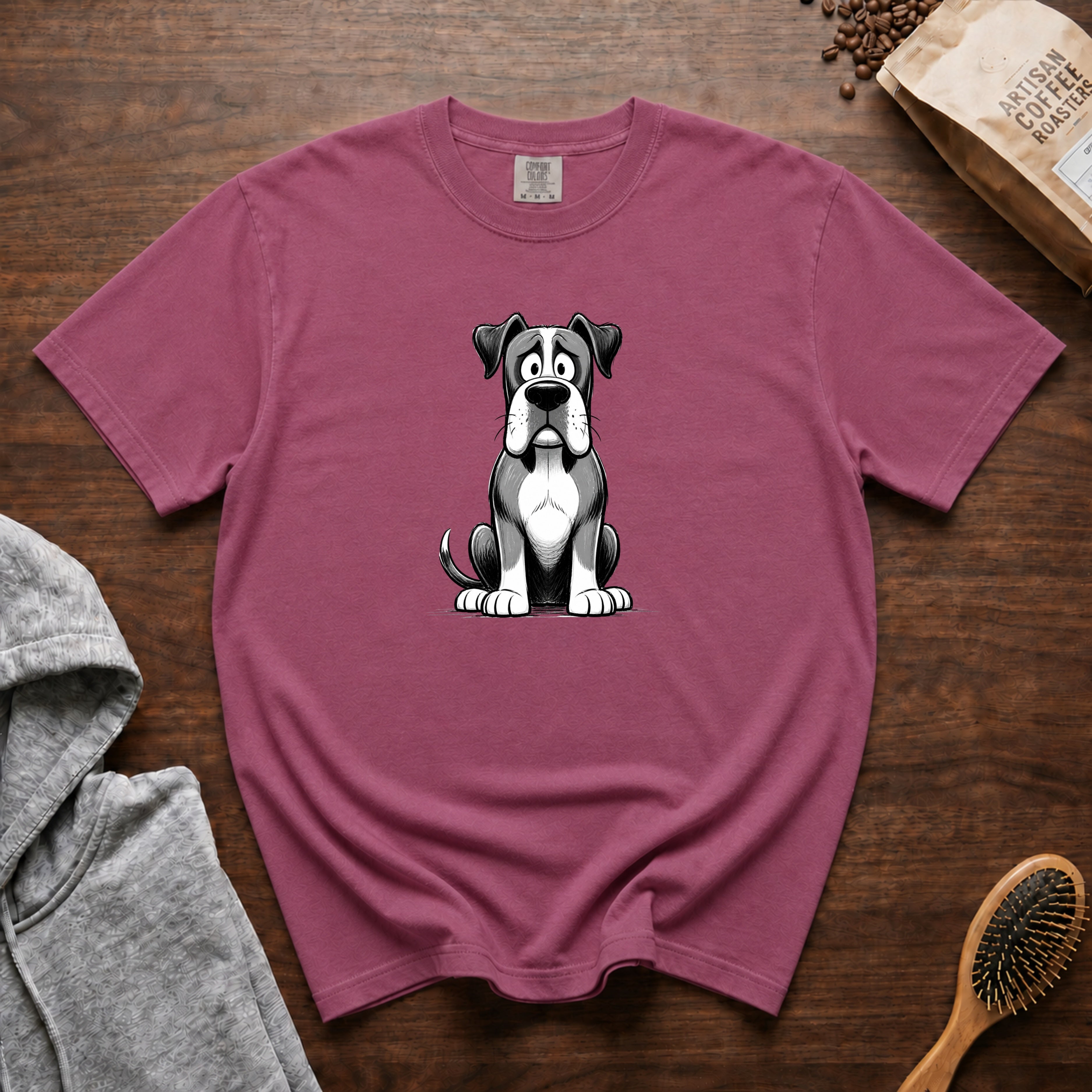 Cartoon Boxer T-Shirt — Berry