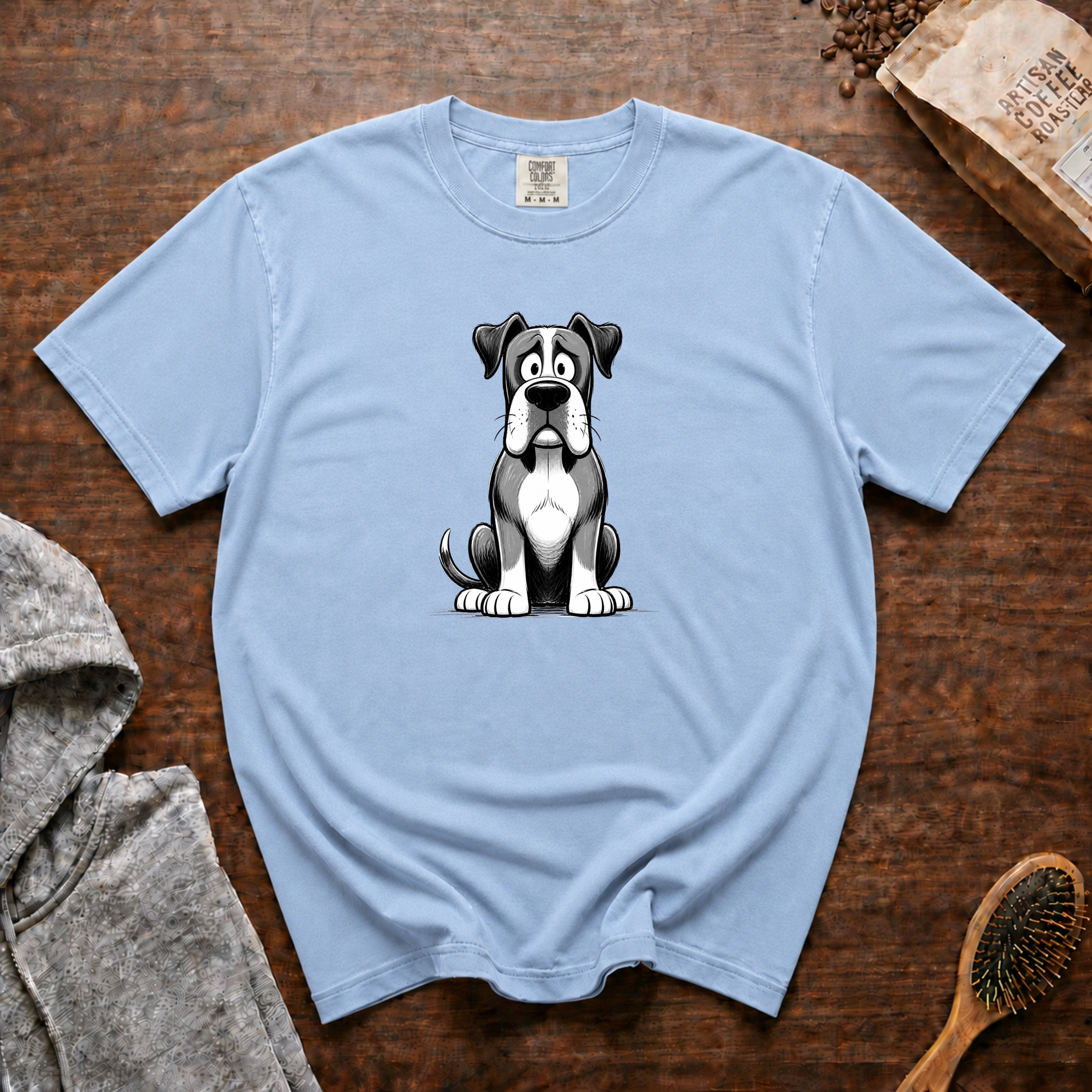 Cartoon Boxer T-Shirt — Chambray