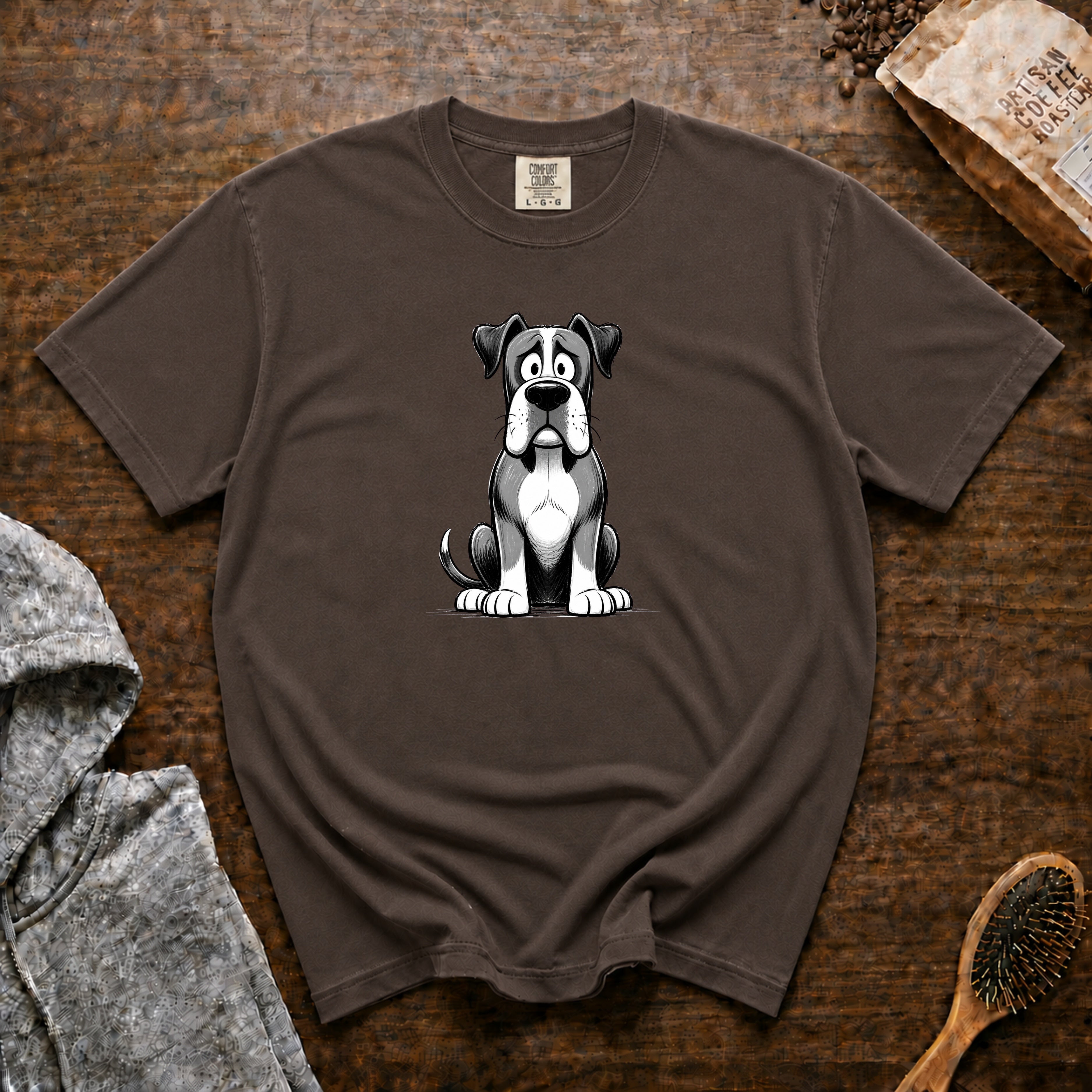 Cartoon Boxer T-Shirt — Espresso