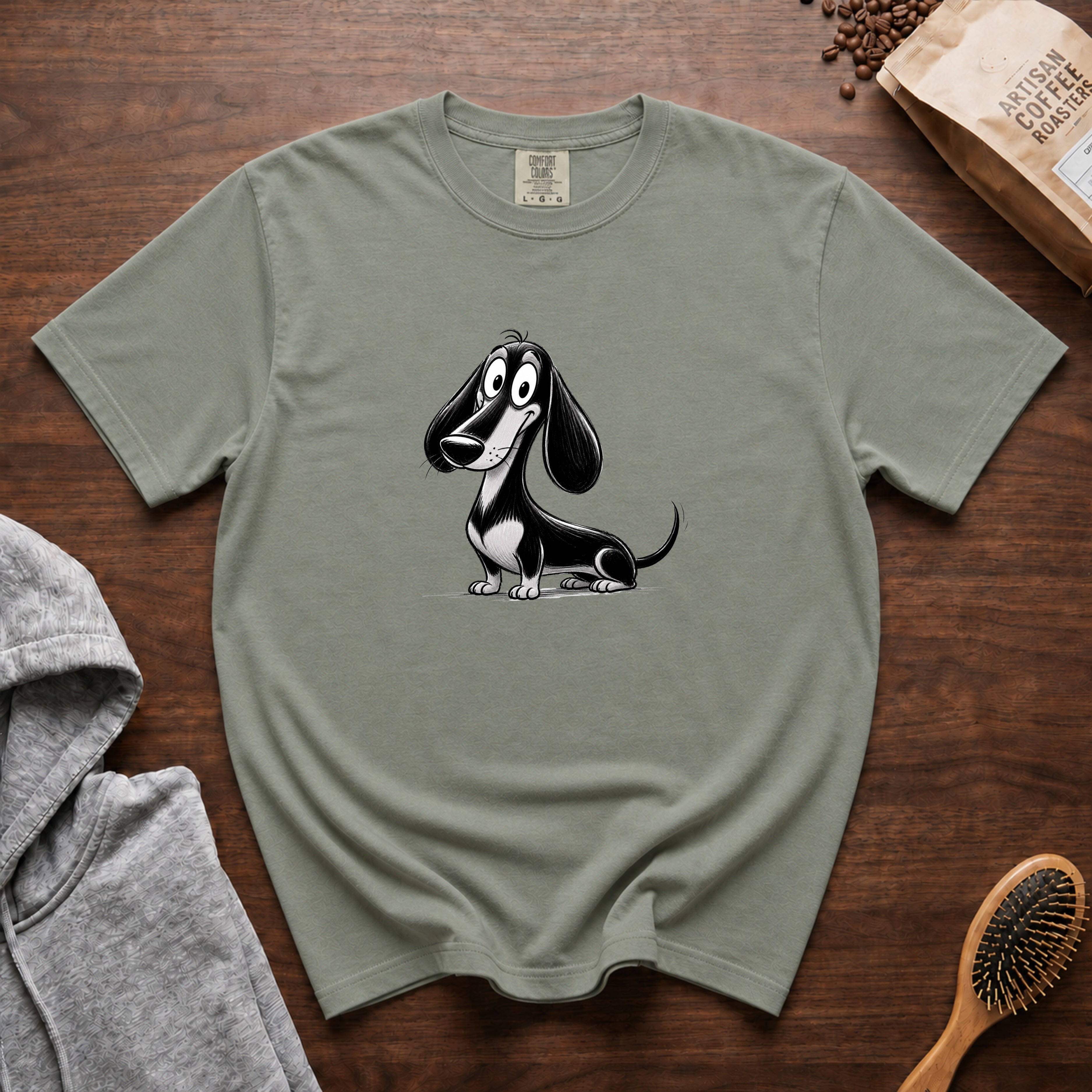 Cartoon Dachshund T-Shirt — Bay