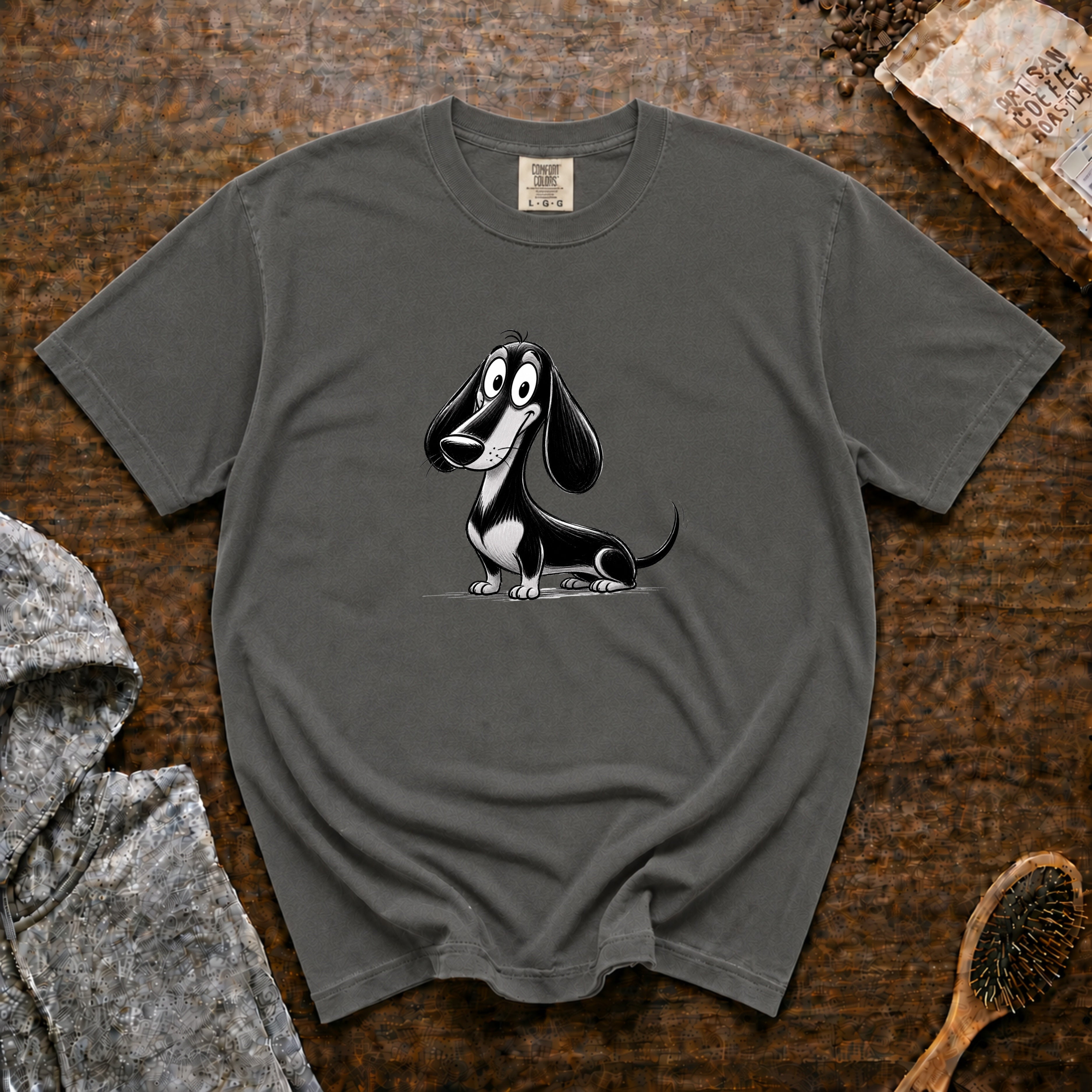 Cartoon Dachshund T-Shirt — Pepper