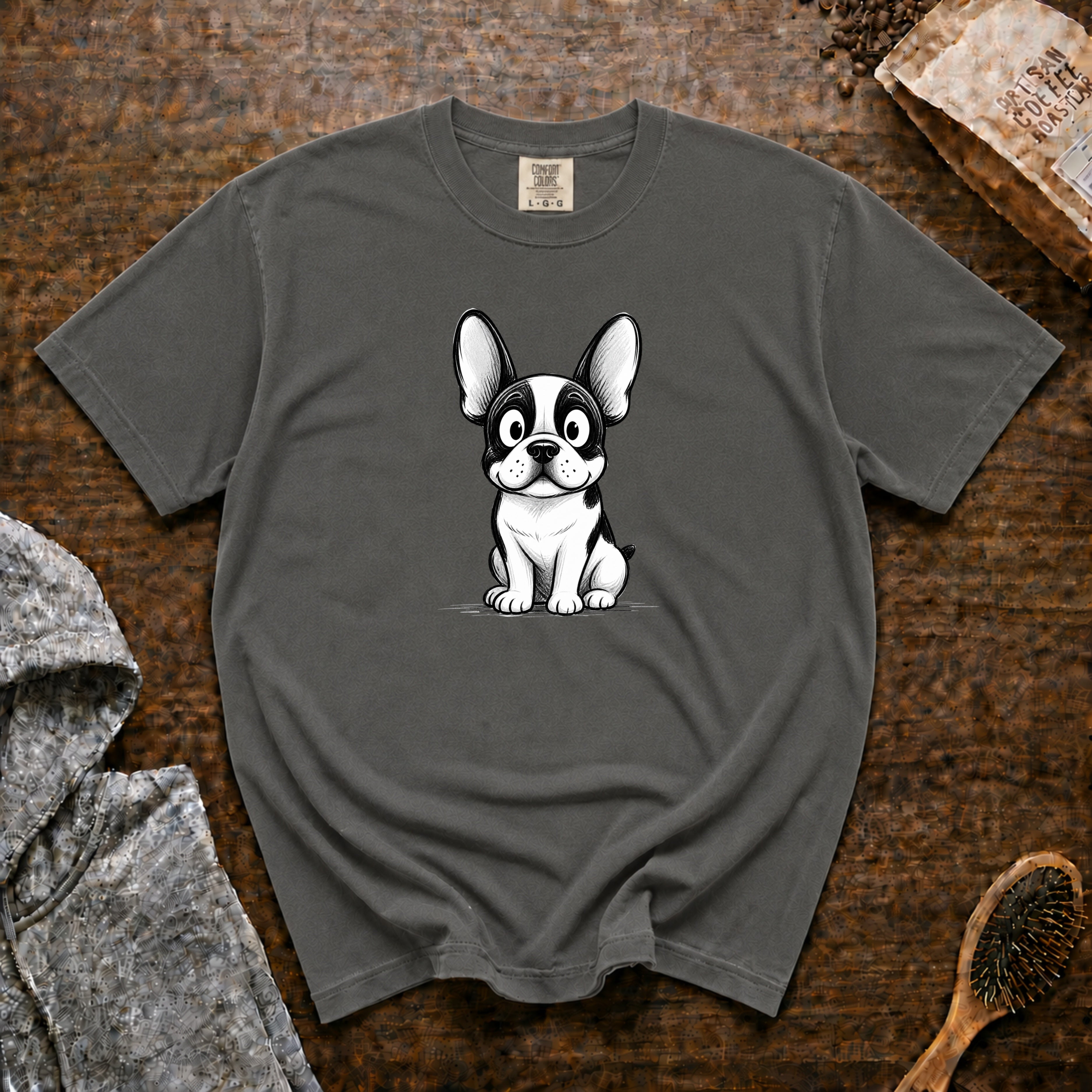 Cartoon French Bulldog T-Shirt — Pepper