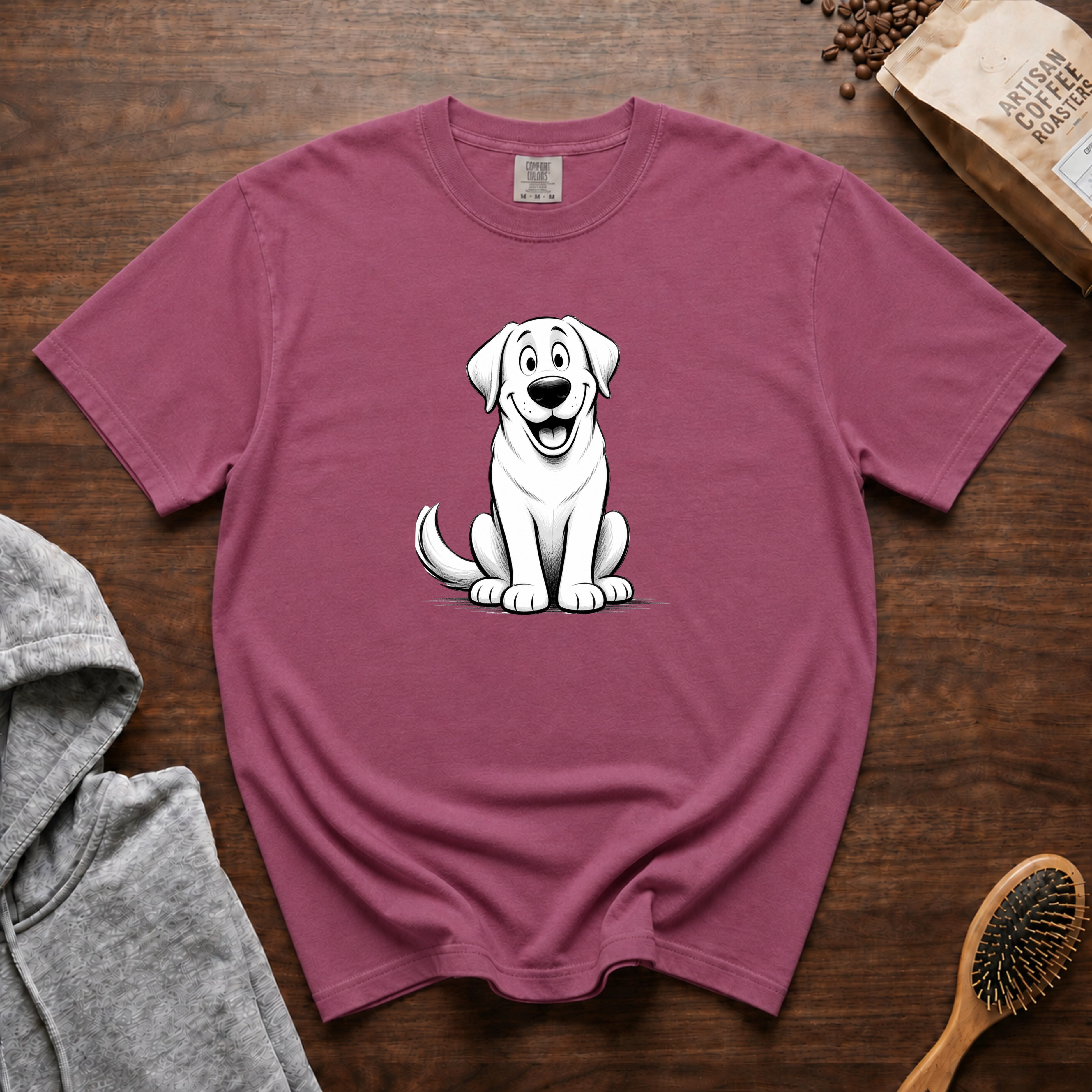 Cartoon Labrador Retriever T-Shirt — Berry