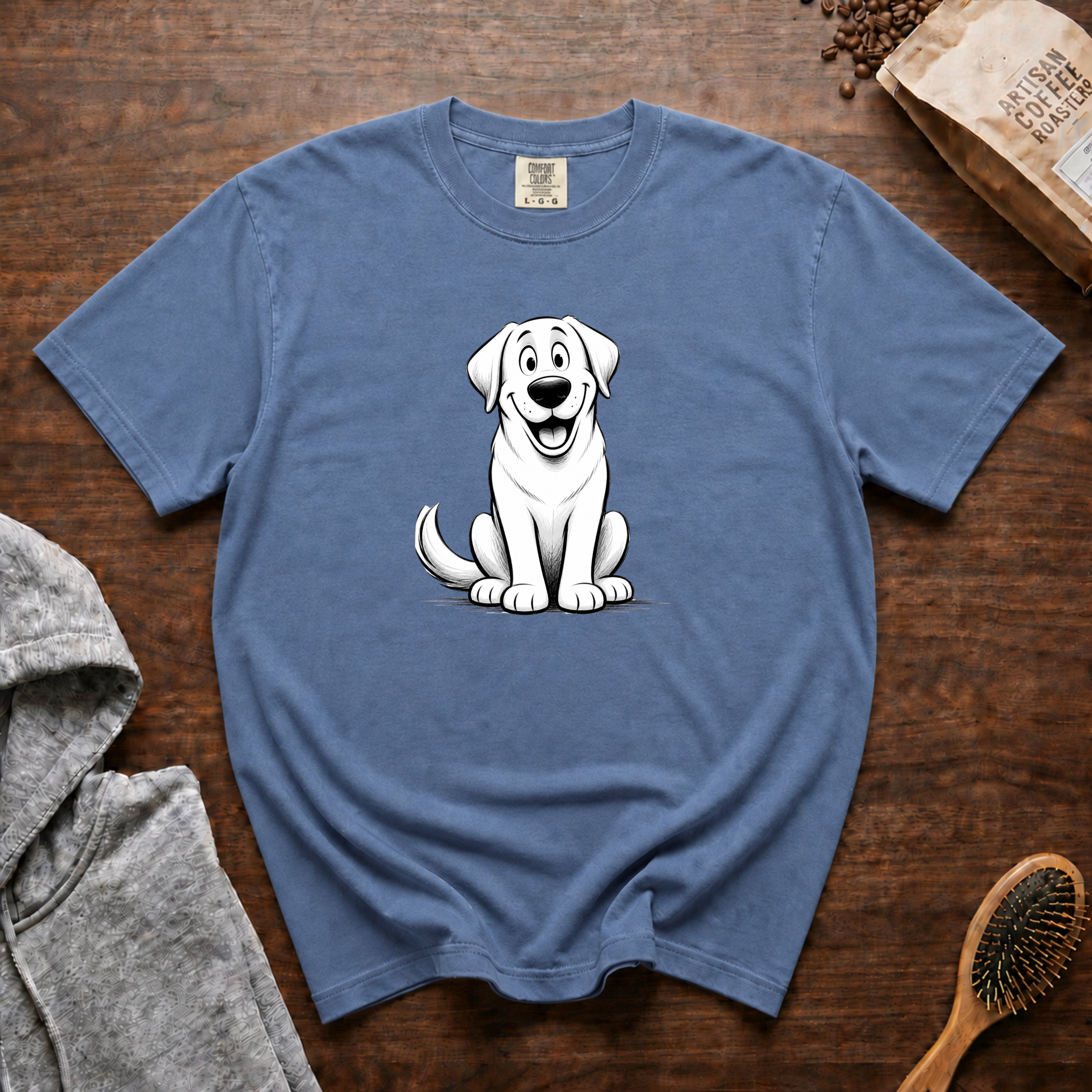 Cartoon Labrador Retriever T-Shirt — Blue Jean
