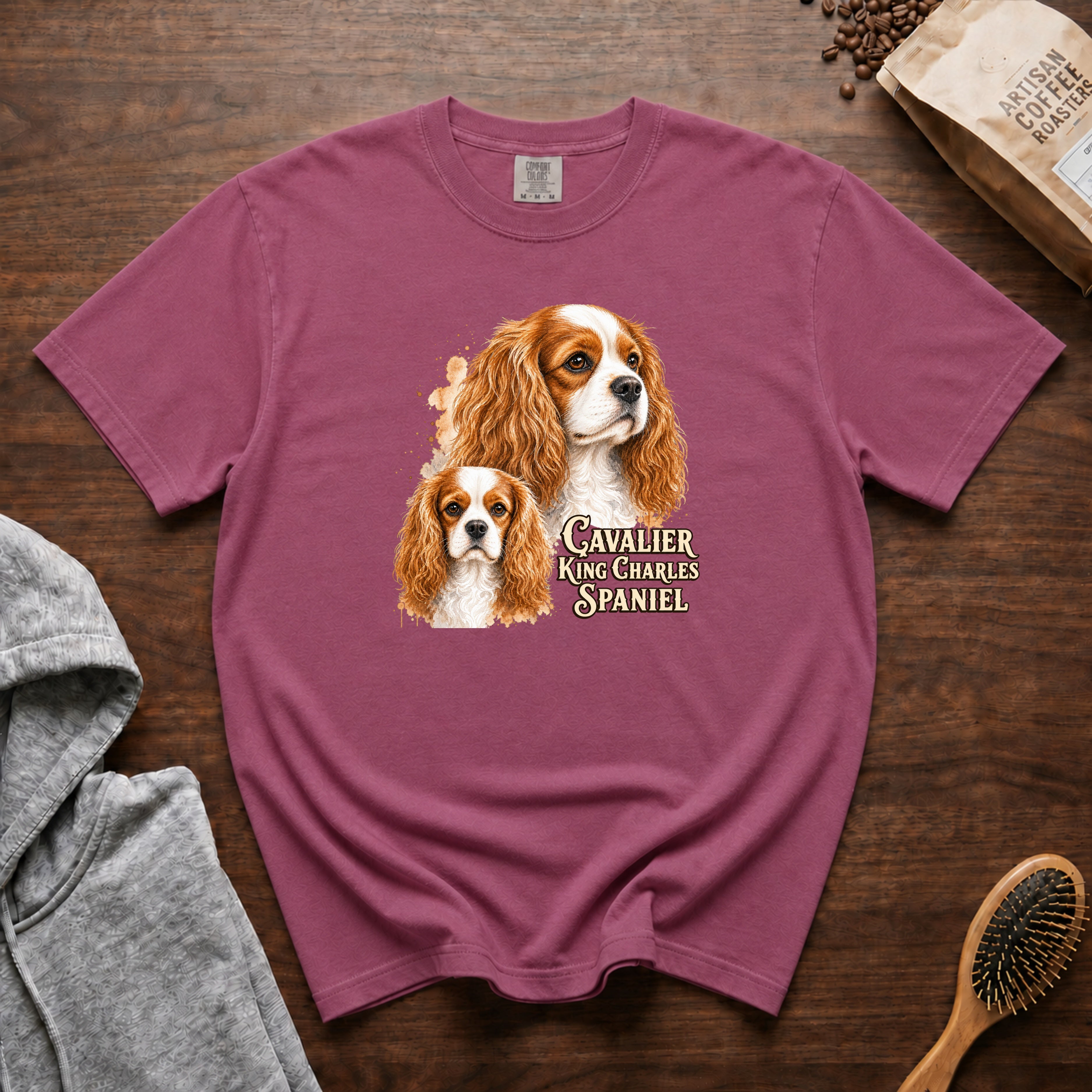 Cavalier King Charles Spaniel T-Shirt — Berry