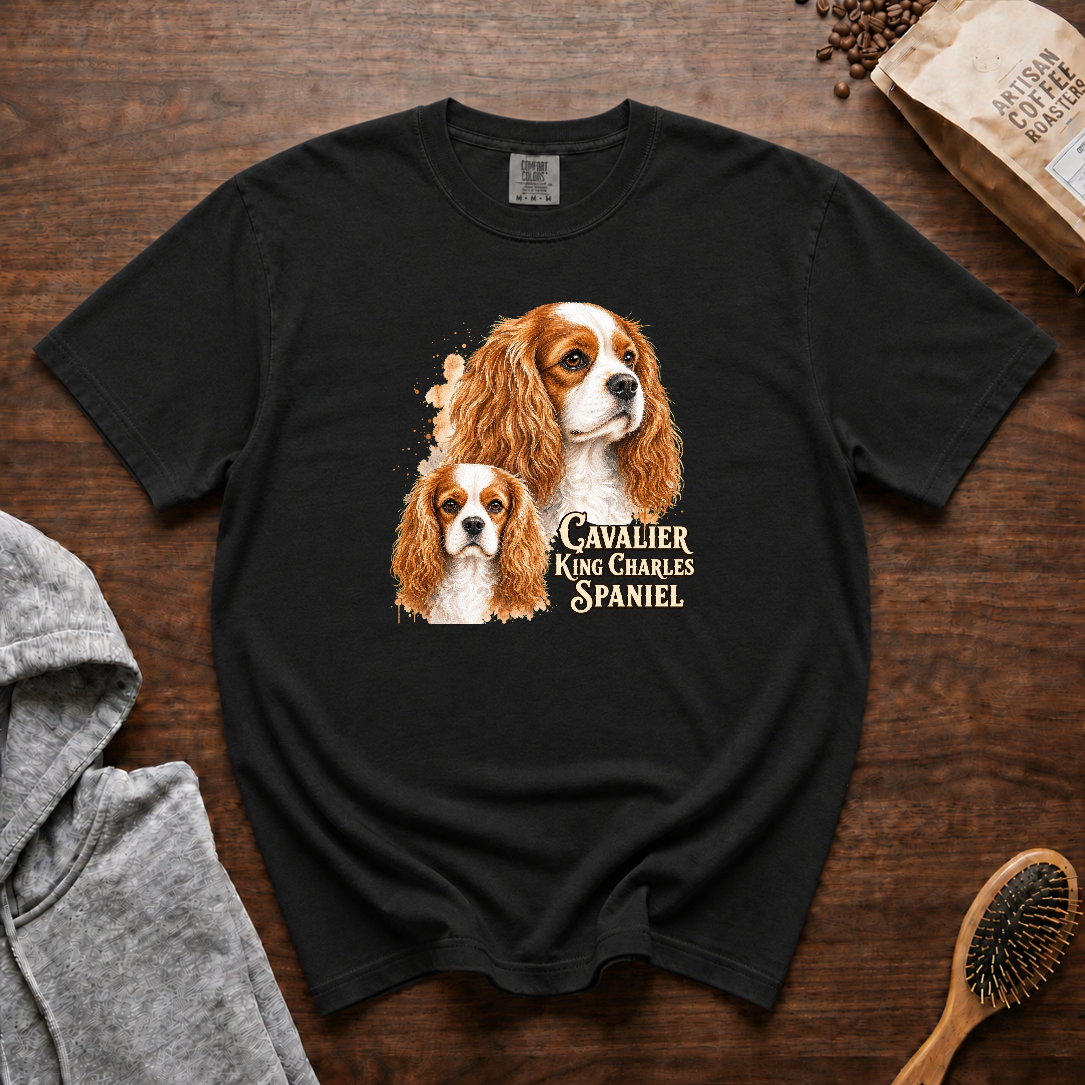 Cavalier King Charles Spaniel T-Shirt — Black
