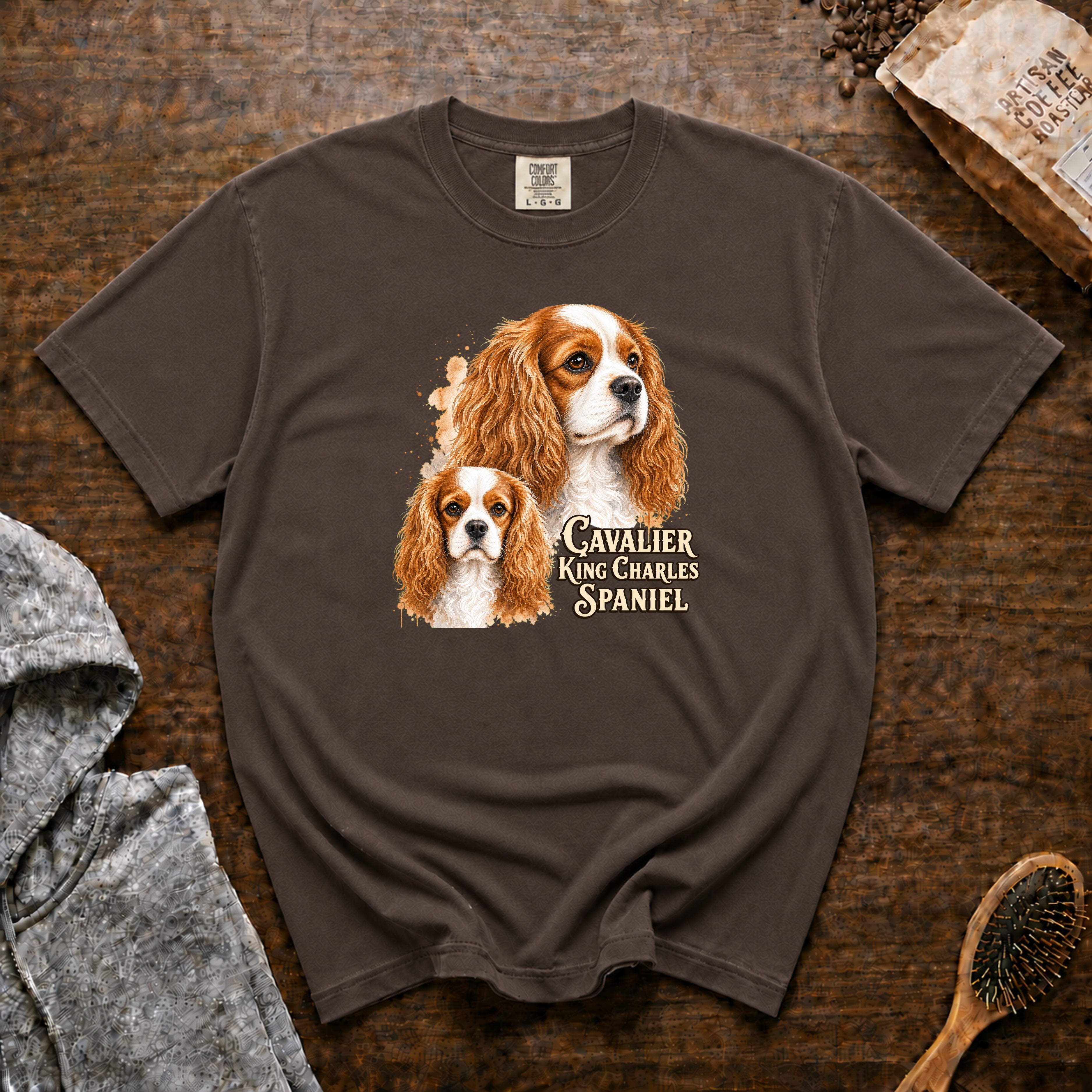 Cavalier King Charles Spaniel T-Shirt — Espresso