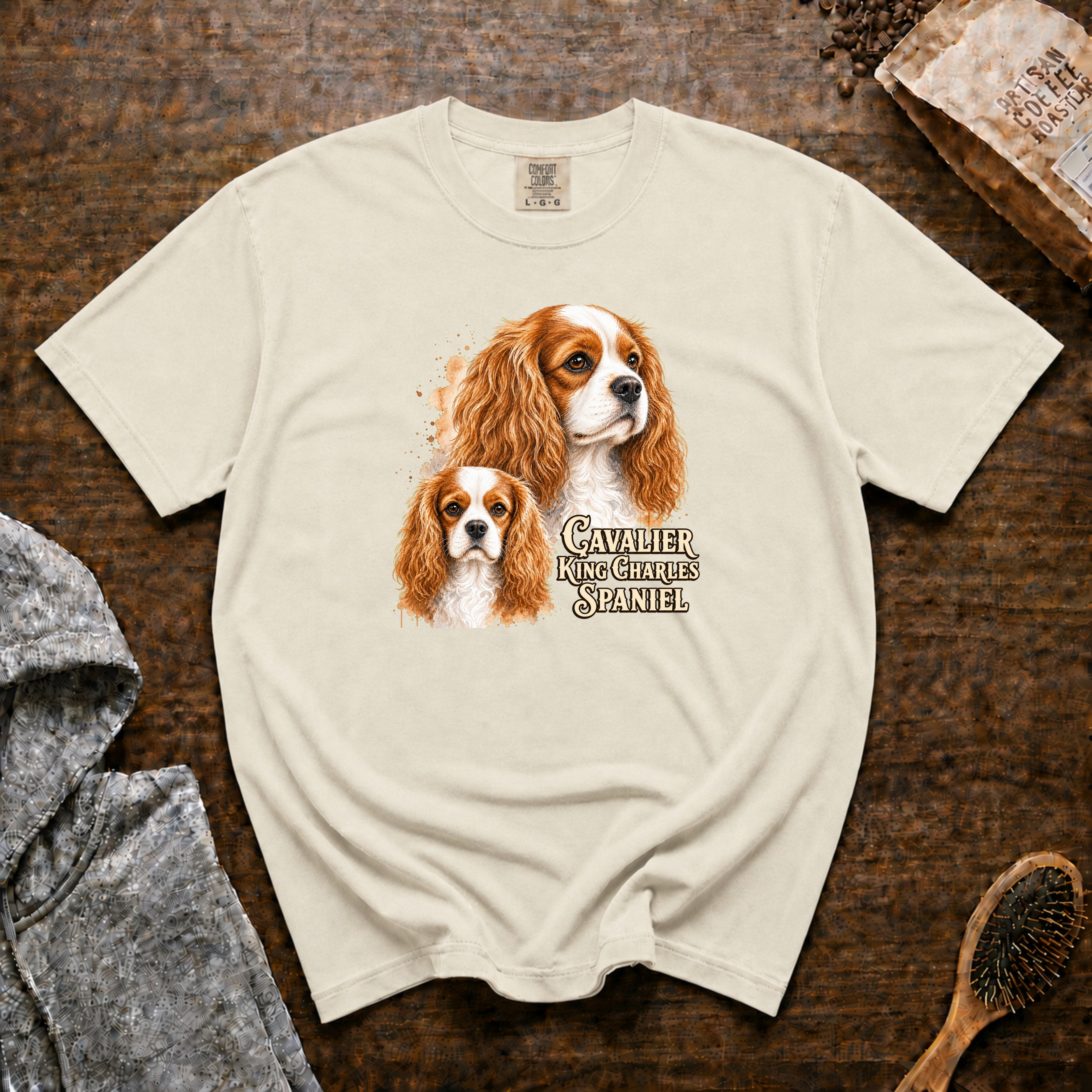 Cavalier King Charles Spaniel T-Shirt — Ivory
