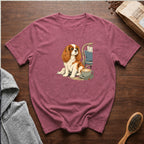 Cavalier King Charles Spaniel Velvet Lap Latte T-Shirt — Berry