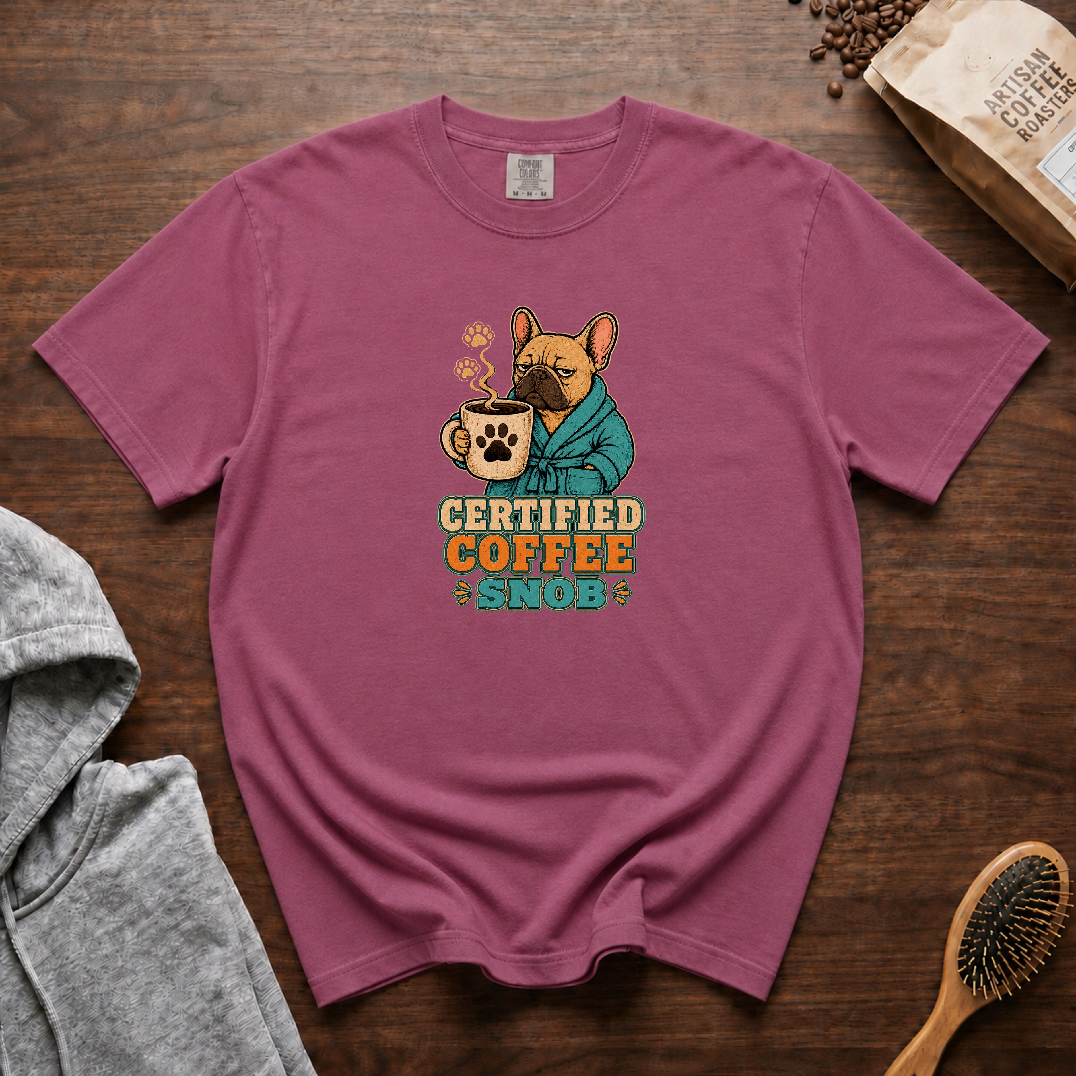 Certified Coffee Snob T-Shirt — Berry