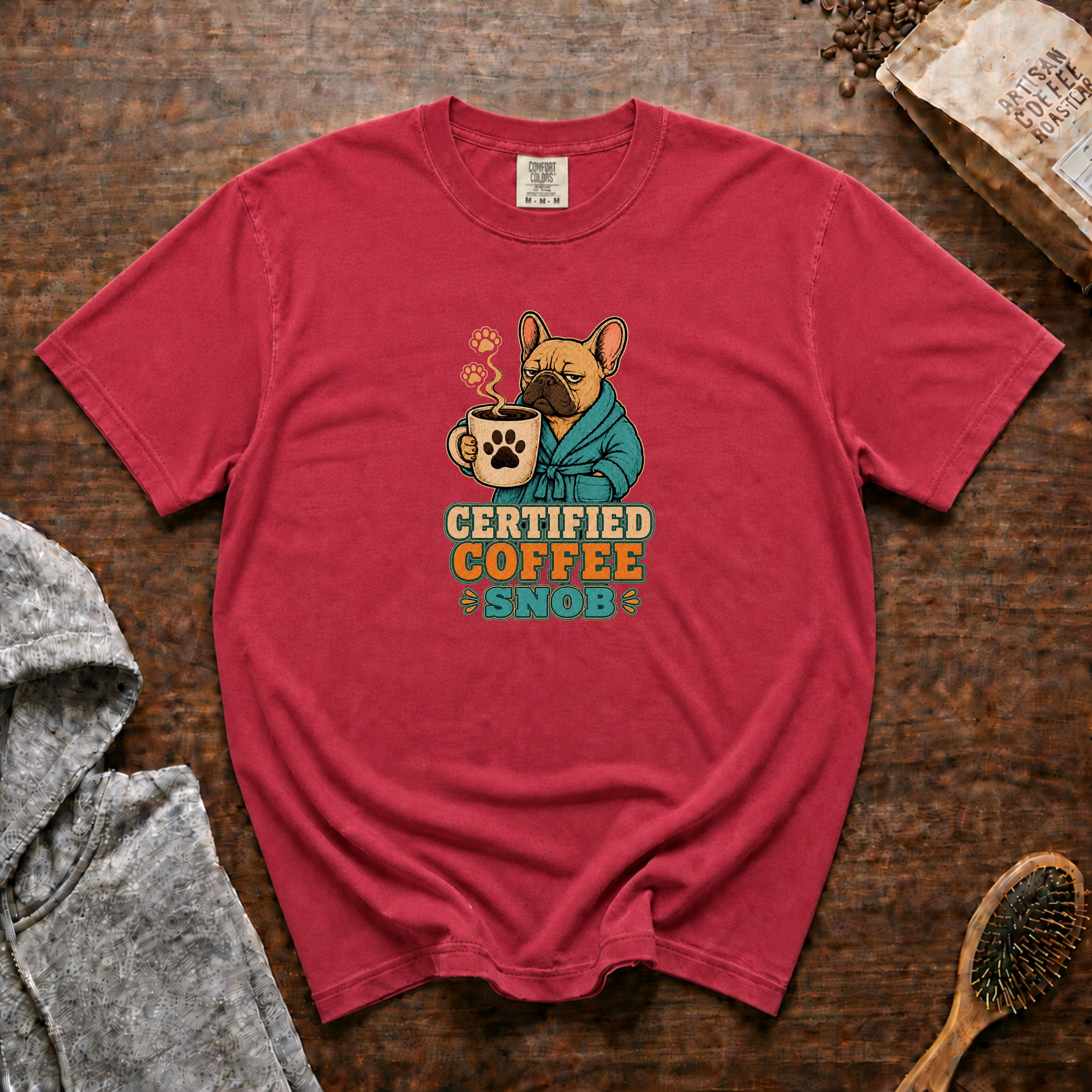 Certified Coffee Snob T-Shirt — Crimson