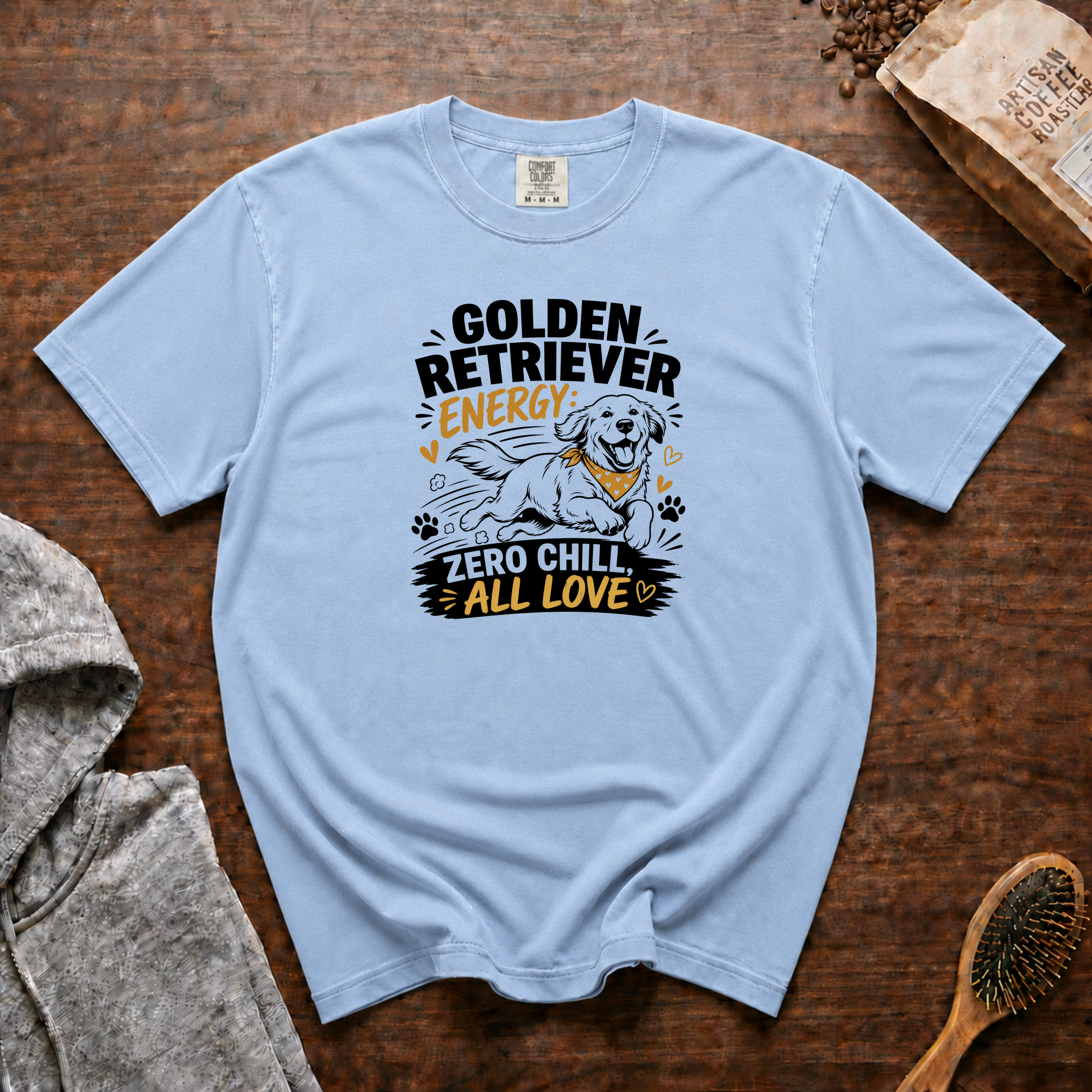 Golden Retriever Energy T-Shirt | Golden Retriever Dog Tee