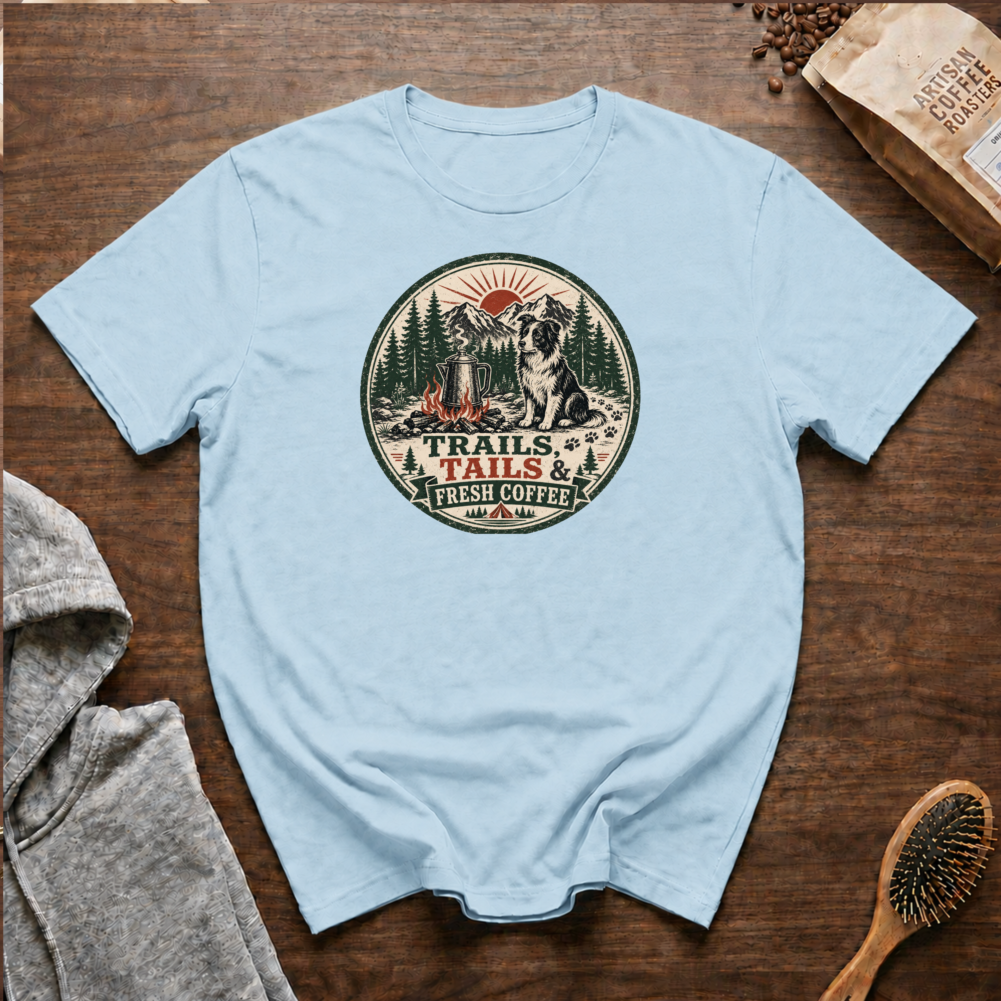 Trails Tails and Fresh Coffee T-Shirt