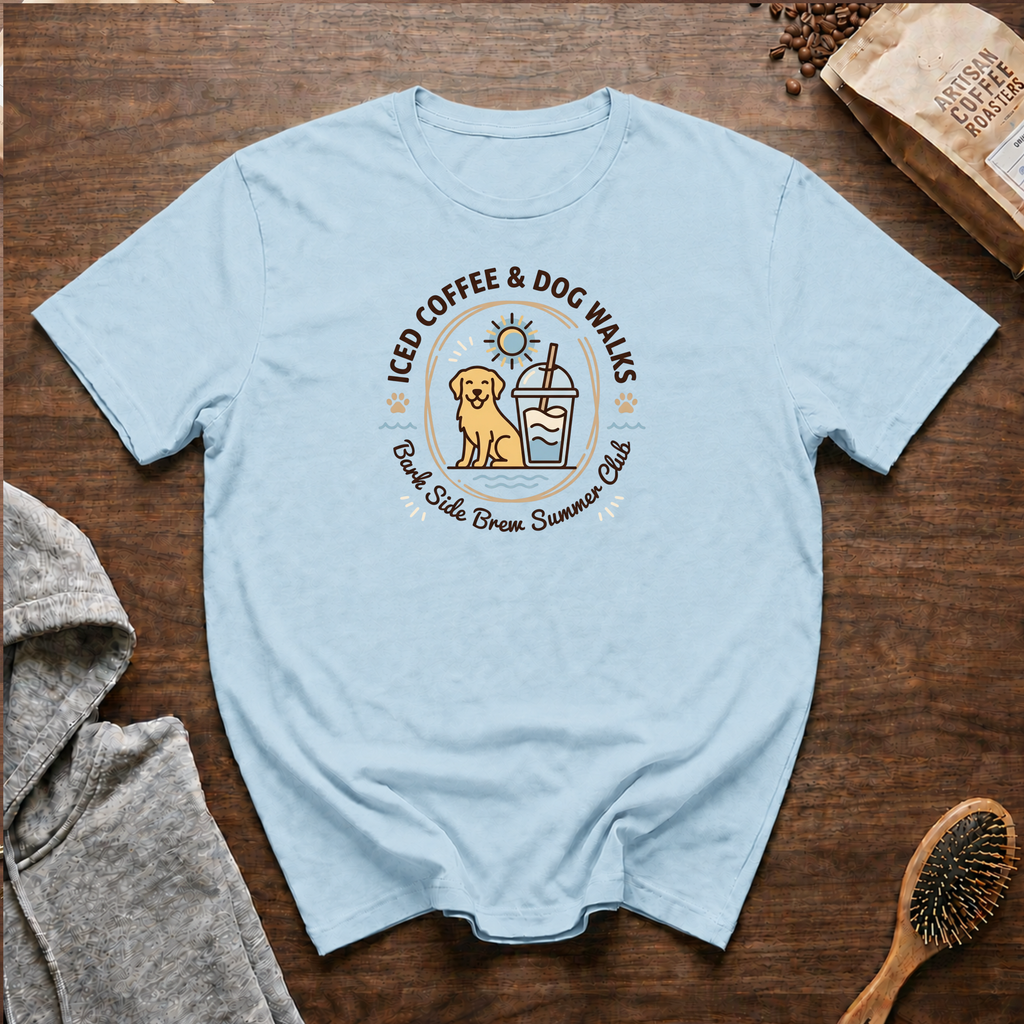 Iced Coffee and Dog Walks T-Shirt