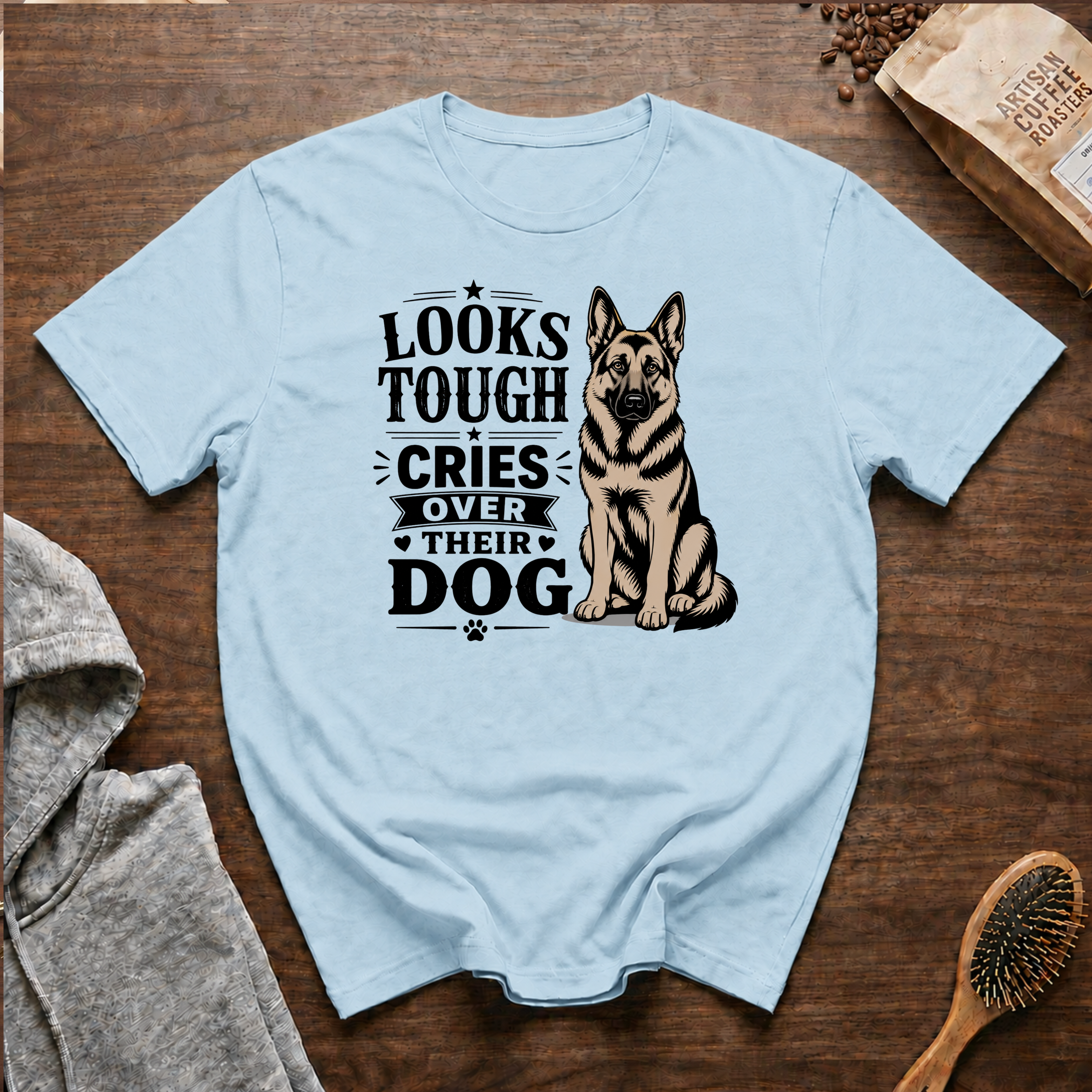 Looks Tough Cries Over Their Dog T-Shirt
