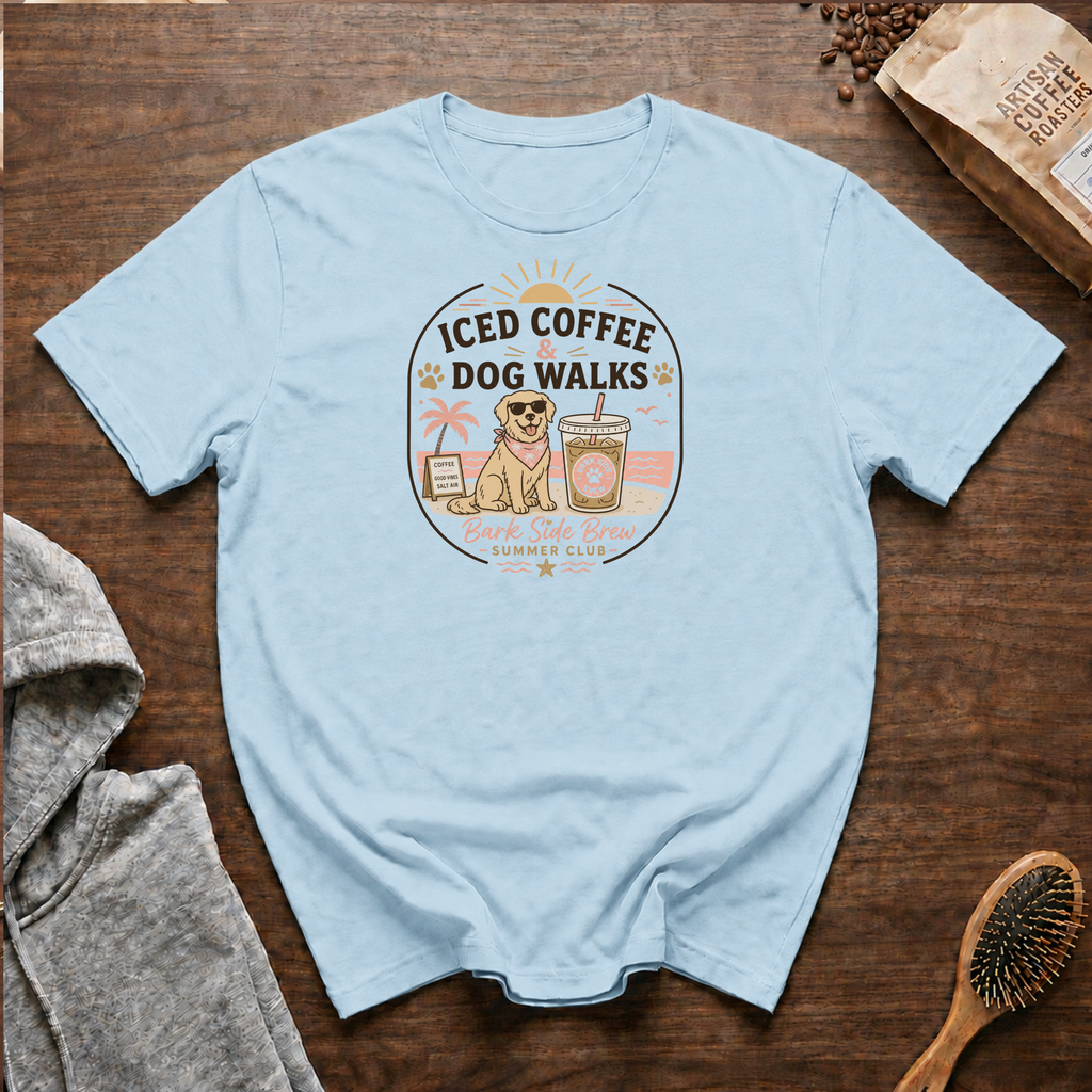 Iced Coffee and Dog Walks T-Shirt