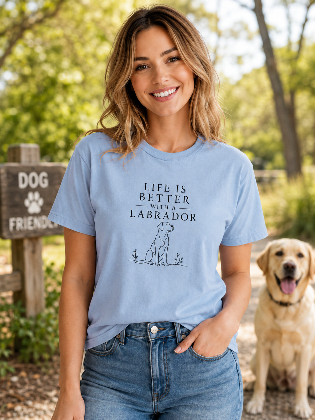 Life Is Better With A Labrador T-Shirt | Lab Dog Lover Tee