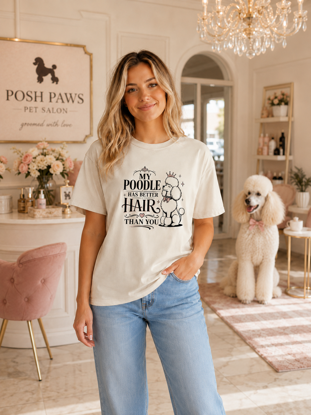 My Poodle Has Better Hair Than You T-Shirt | Funny Poodle Tee
