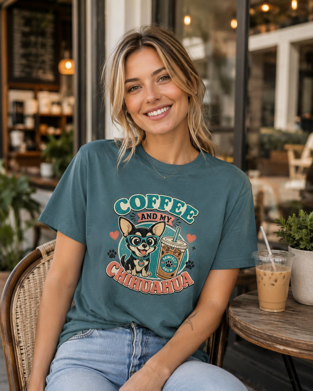 Coffee And My Chihuahua T-Shirt | Chihuahua Coffee Lover Tee